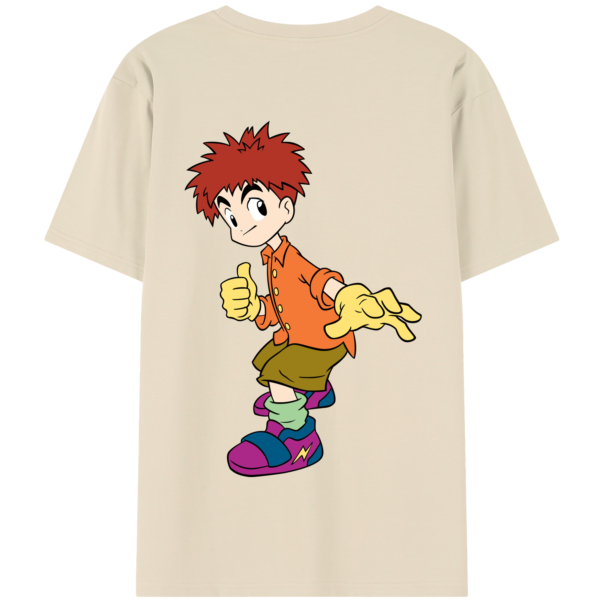 （画像用） Digimon デジタルモンスター/デジモン 綿100％半袖Tシャツ（背面プリント）