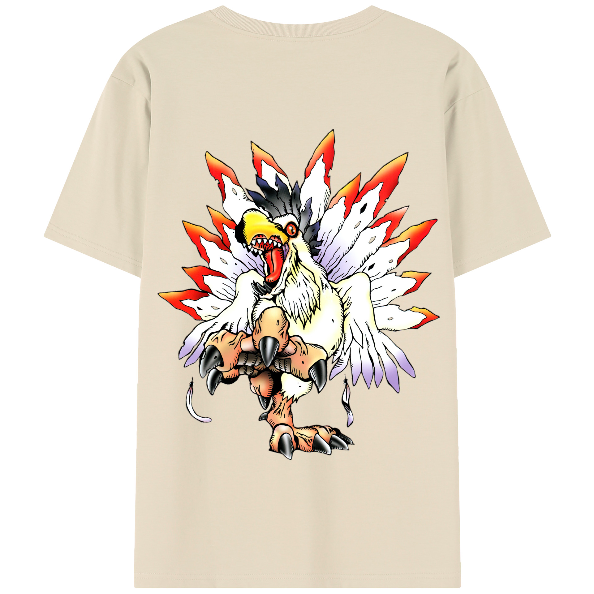 （画像用） Digimon デジタルモンスター/デジモン 綿100％半袖Tシャツ（背面プリント）