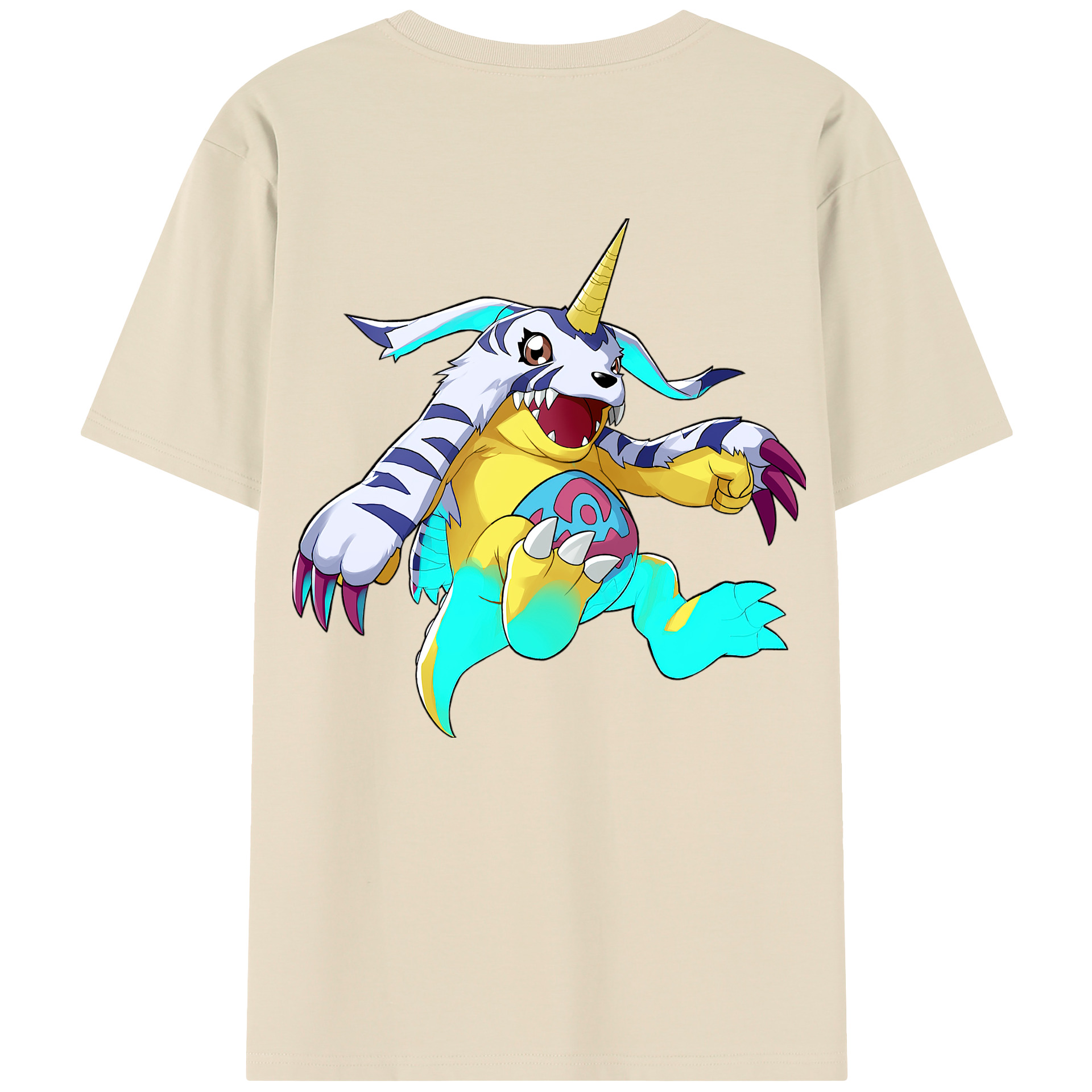 （画像用） Digimon デジタルモンスター/デジモン 綿100％半袖Tシャツ（背面プリント）