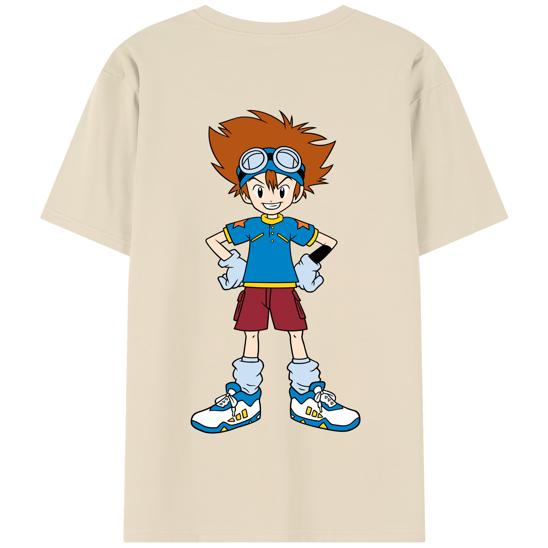 （画像用） Digimon デジタルモンスター/デジモン 綿100％半袖Tシャツ（背面プリント）