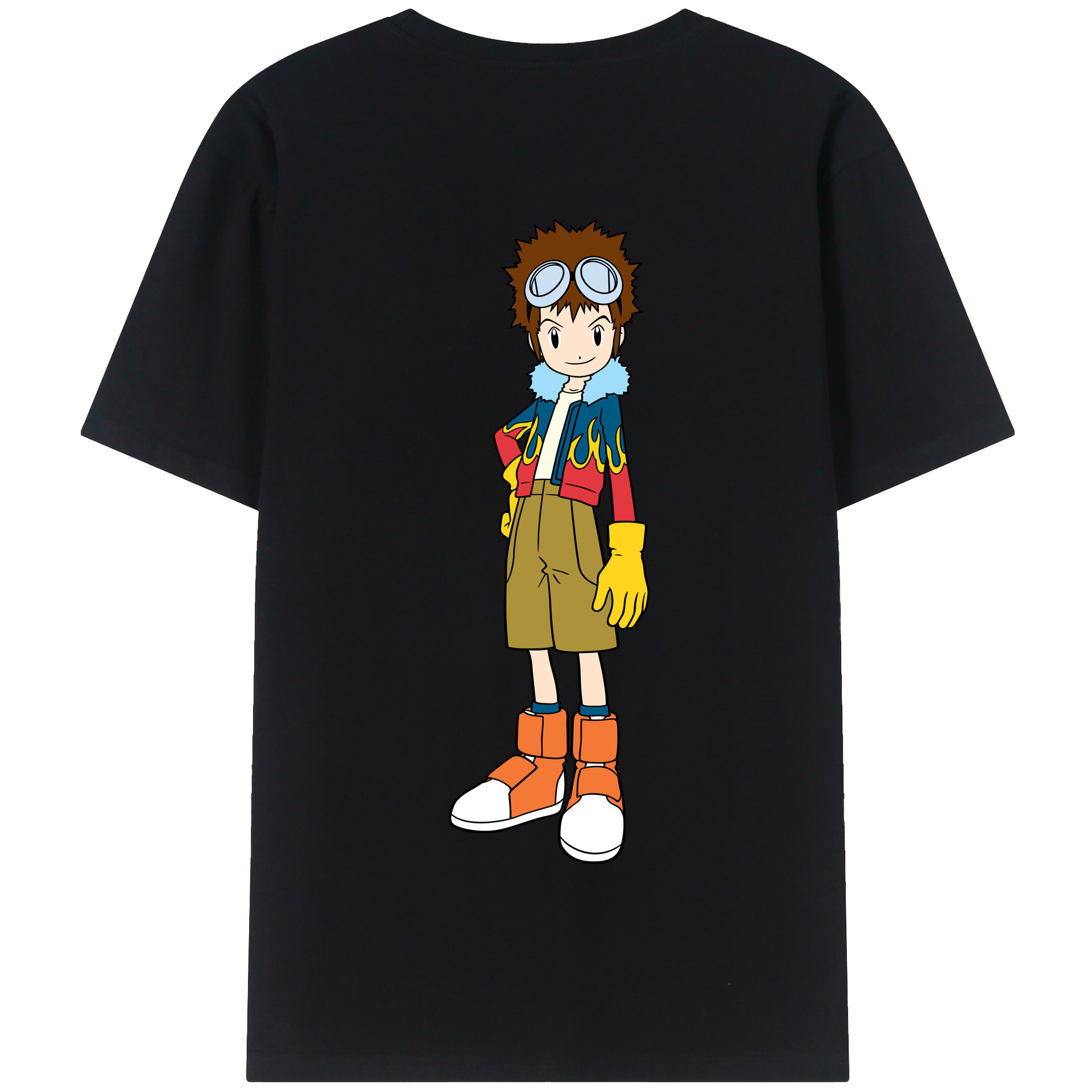 （画像用） Digimon デジタルモンスター/デジモン 綿100％半袖Tシャツ（背面プリント）