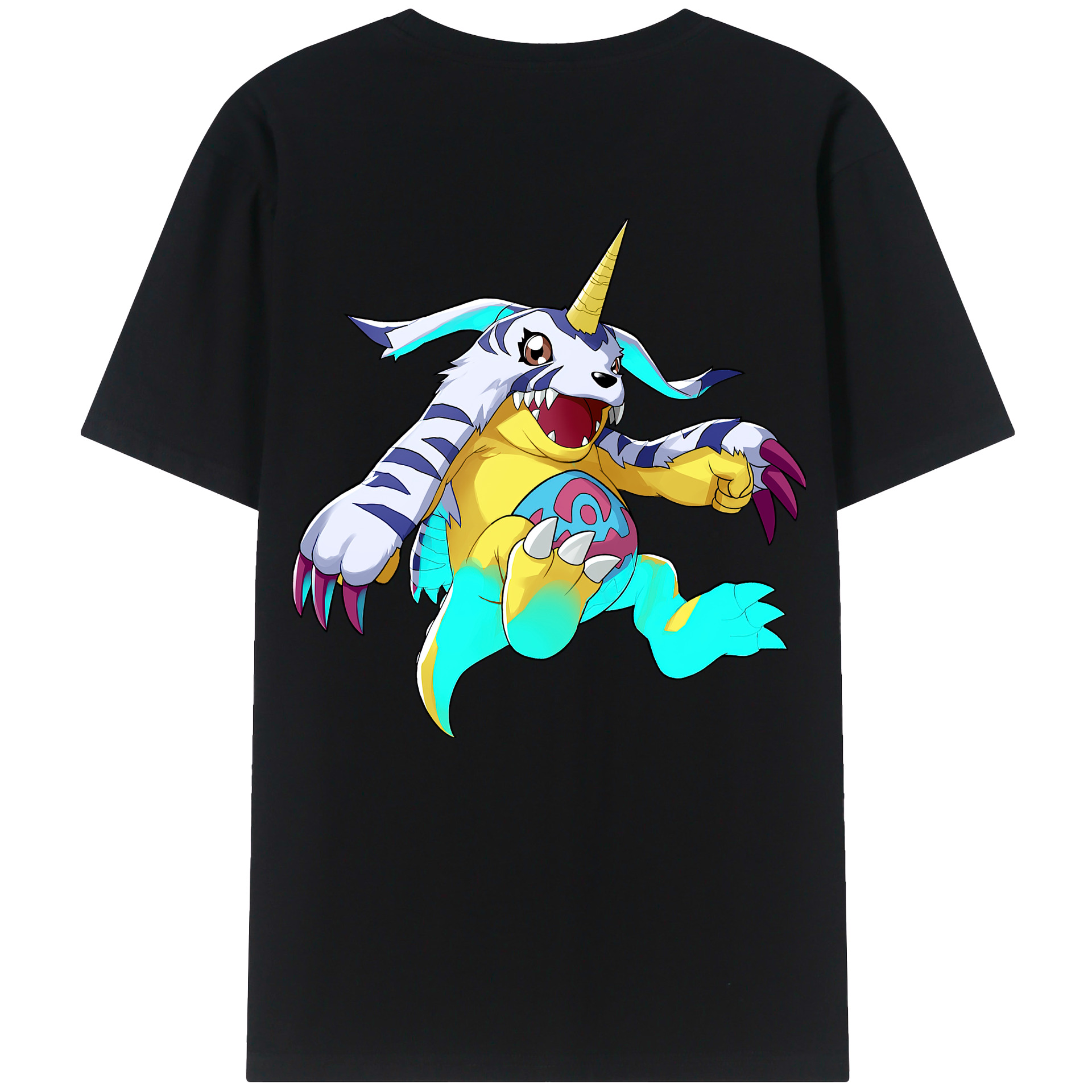 （画像用） Digimon デジタルモンスター/デジモン 綿100％半袖Tシャツ（背面プリント）