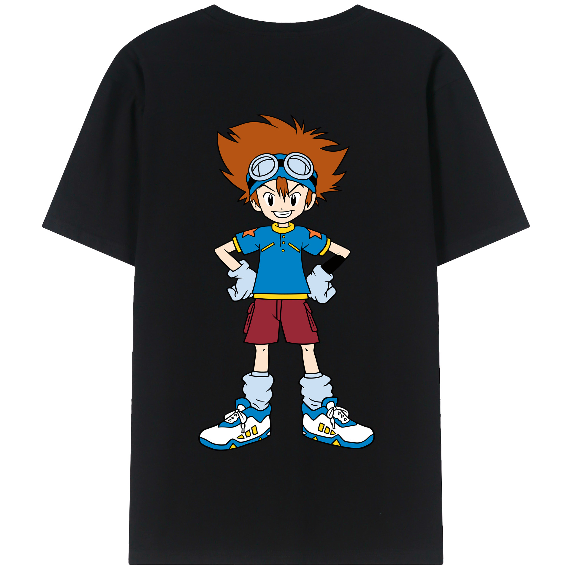 （画像用） Digimon デジタルモンスター/デジモン 綿100％半袖Tシャツ（背面プリント）