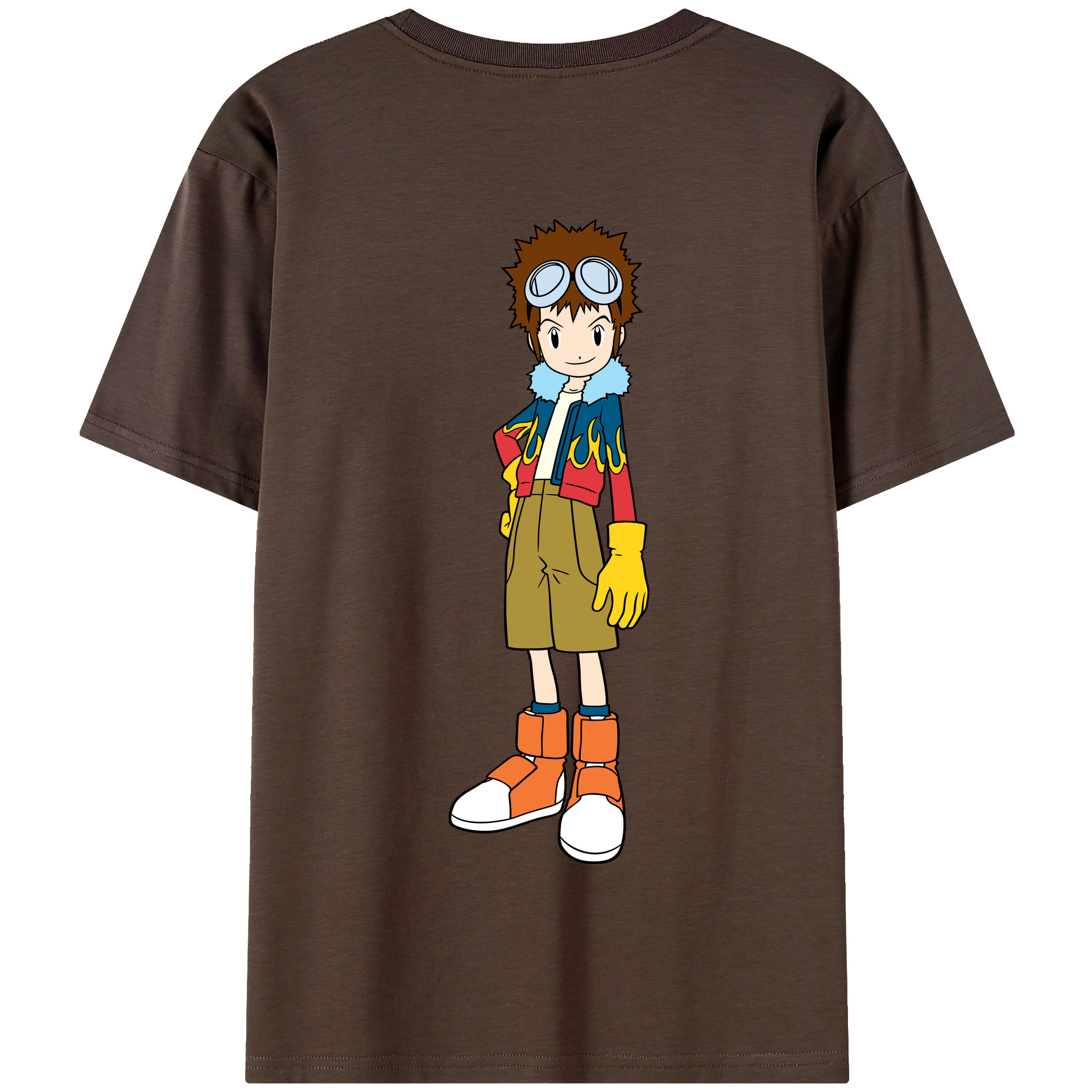 （画像用） Digimon デジタルモンスター/デジモン 綿100％半袖Tシャツ（背面プリント）
