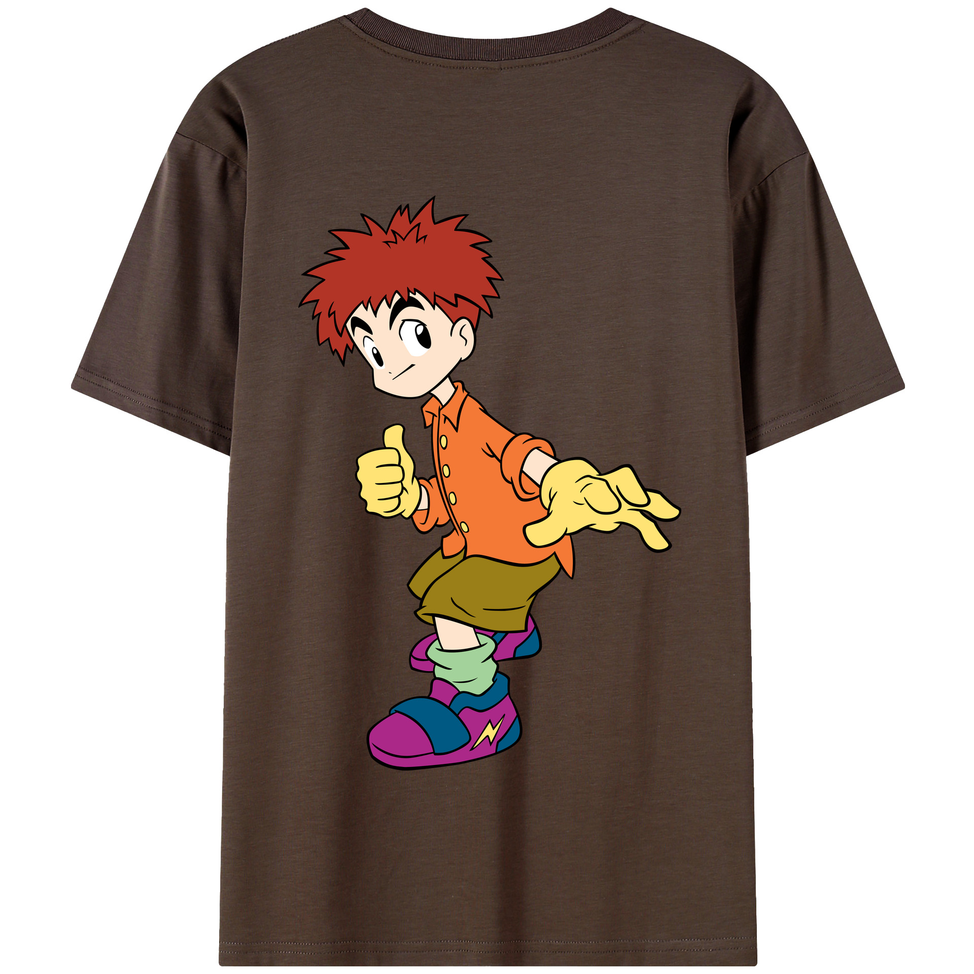 （画像用） Digimon デジタルモンスター/デジモン 綿100％半袖Tシャツ（背面プリント）