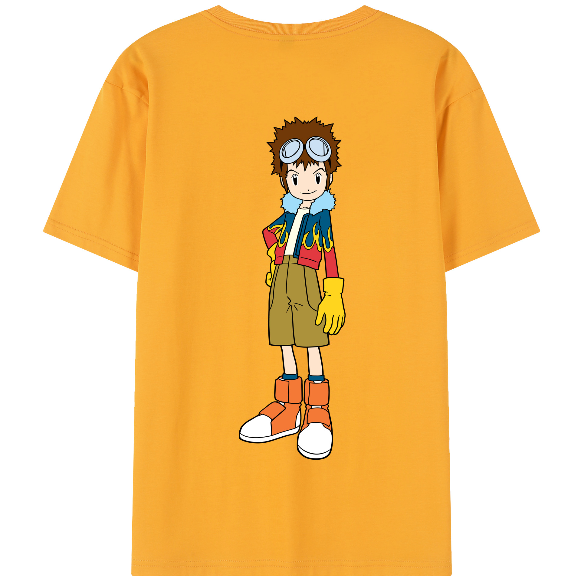 （画像用） Digimon デジタルモンスター/デジモン 綿100％半袖Tシャツ（背面プリント）