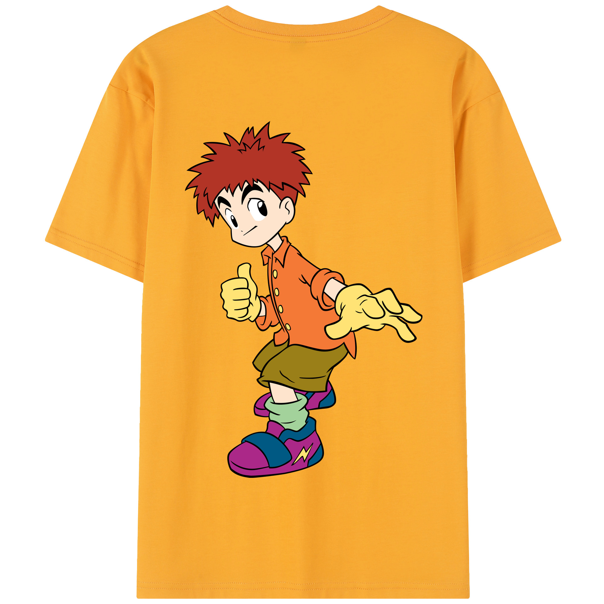 （画像用） Digimon デジタルモンスター/デジモン 綿100％半袖Tシャツ（背面プリント）