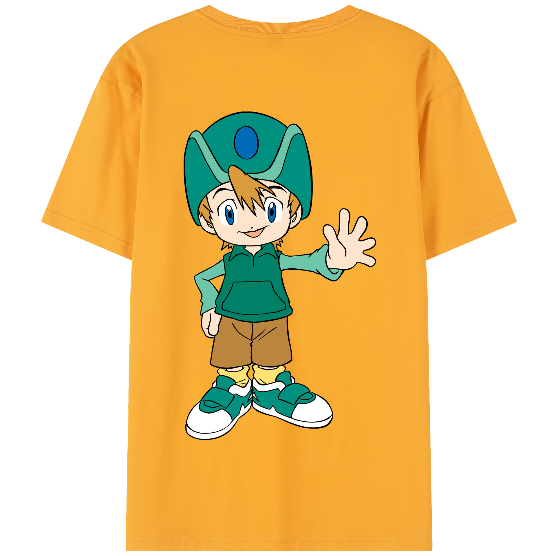 （画像用） Digimon デジタルモンスター/デジモン 綿100％半袖Tシャツ（背面プリント）