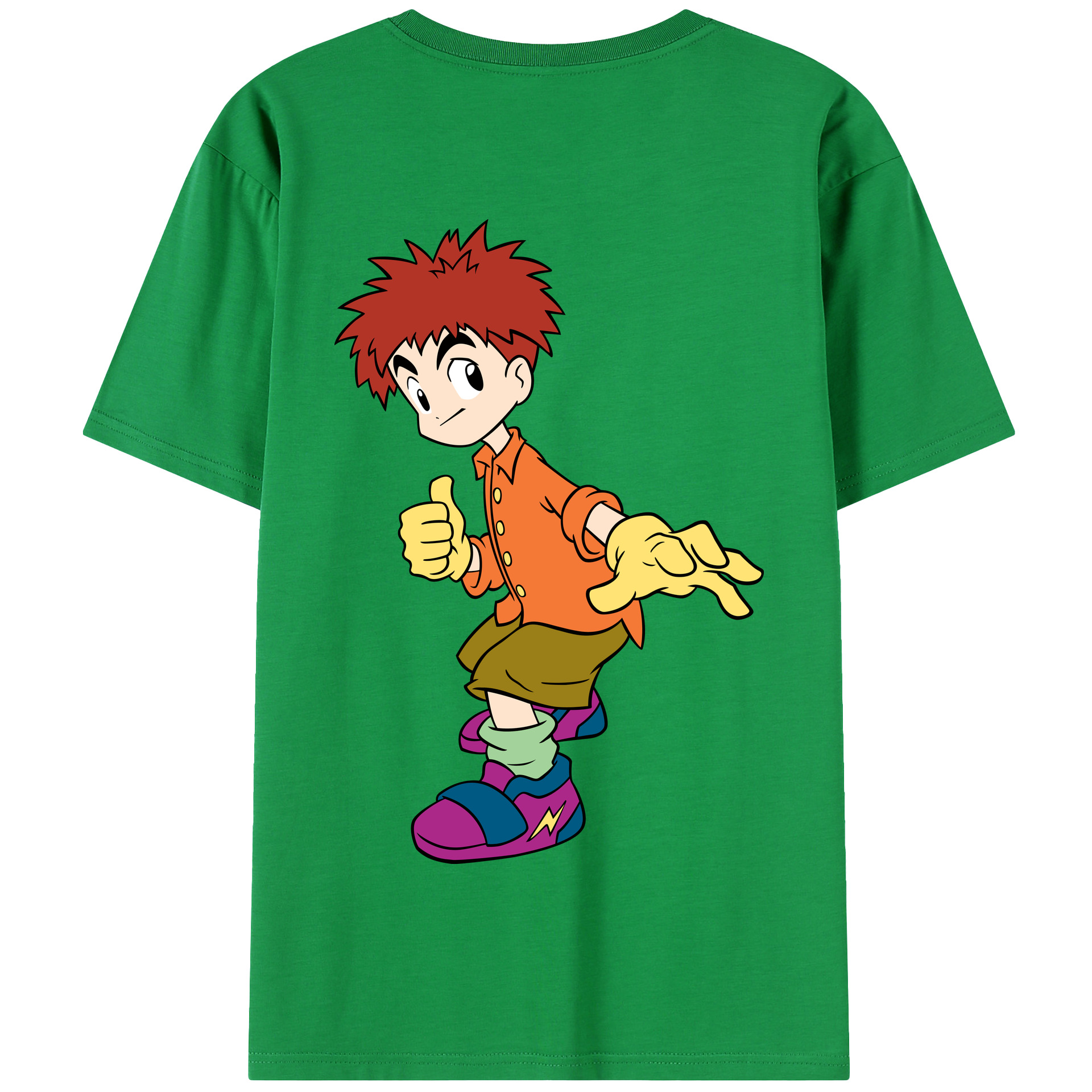 （画像用） Digimon デジタルモンスター/デジモン 綿100％半袖Tシャツ（背面プリント）
