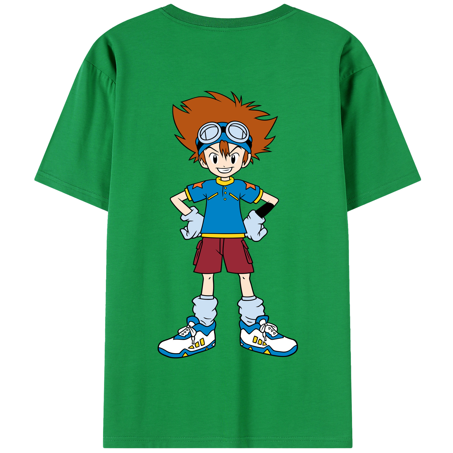 （画像用） Digimon デジタルモンスター/デジモン 綿100％半袖Tシャツ（背面プリント）