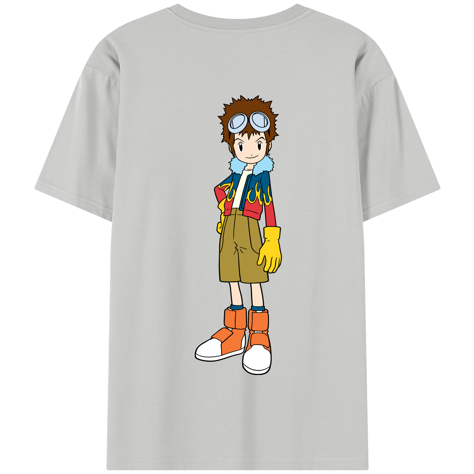 （画像用） Digimon デジタルモンスター/デジモン 綿100％半袖Tシャツ（背面プリント）