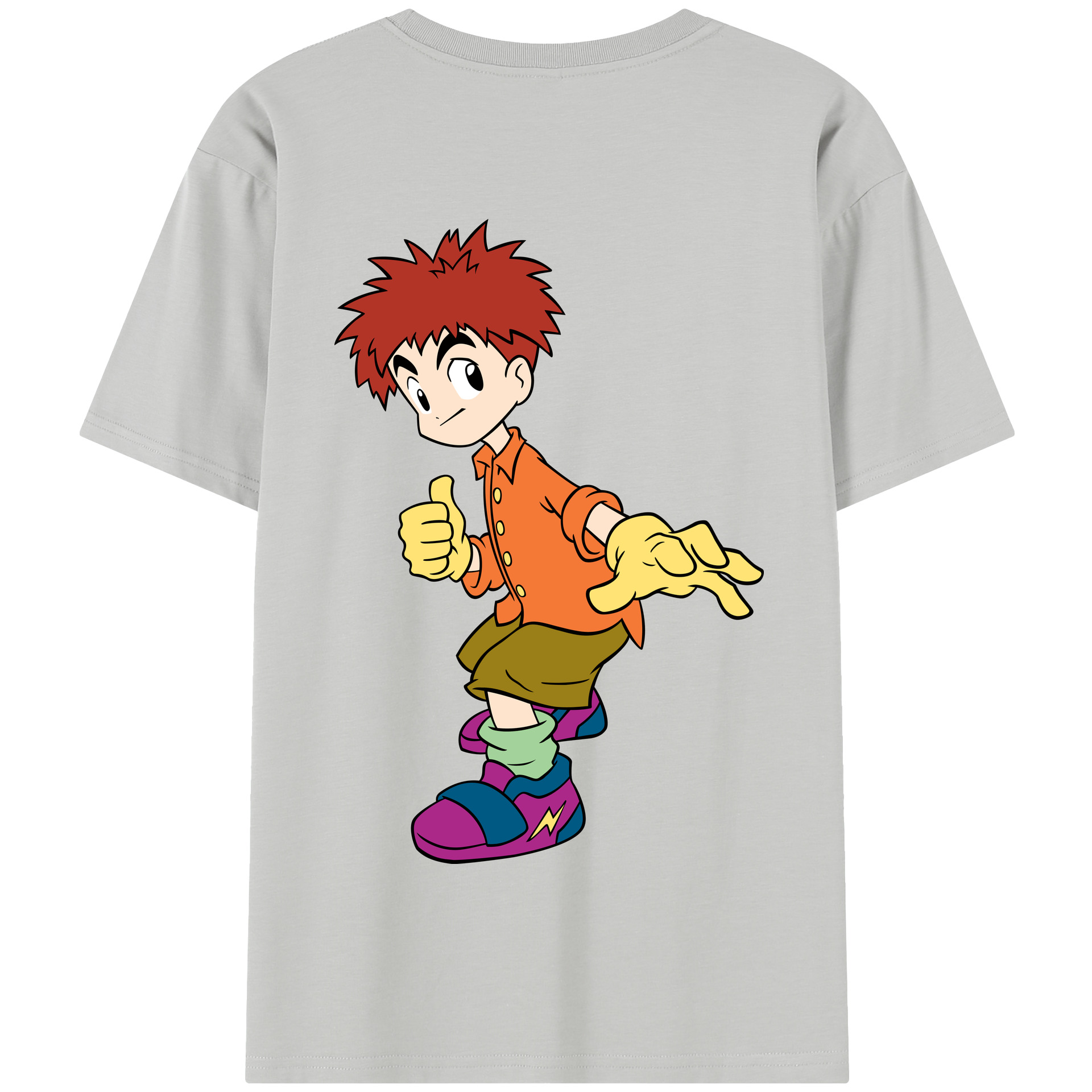 （画像用） Digimon デジタルモンスター/デジモン 綿100％半袖Tシャツ（背面プリント）