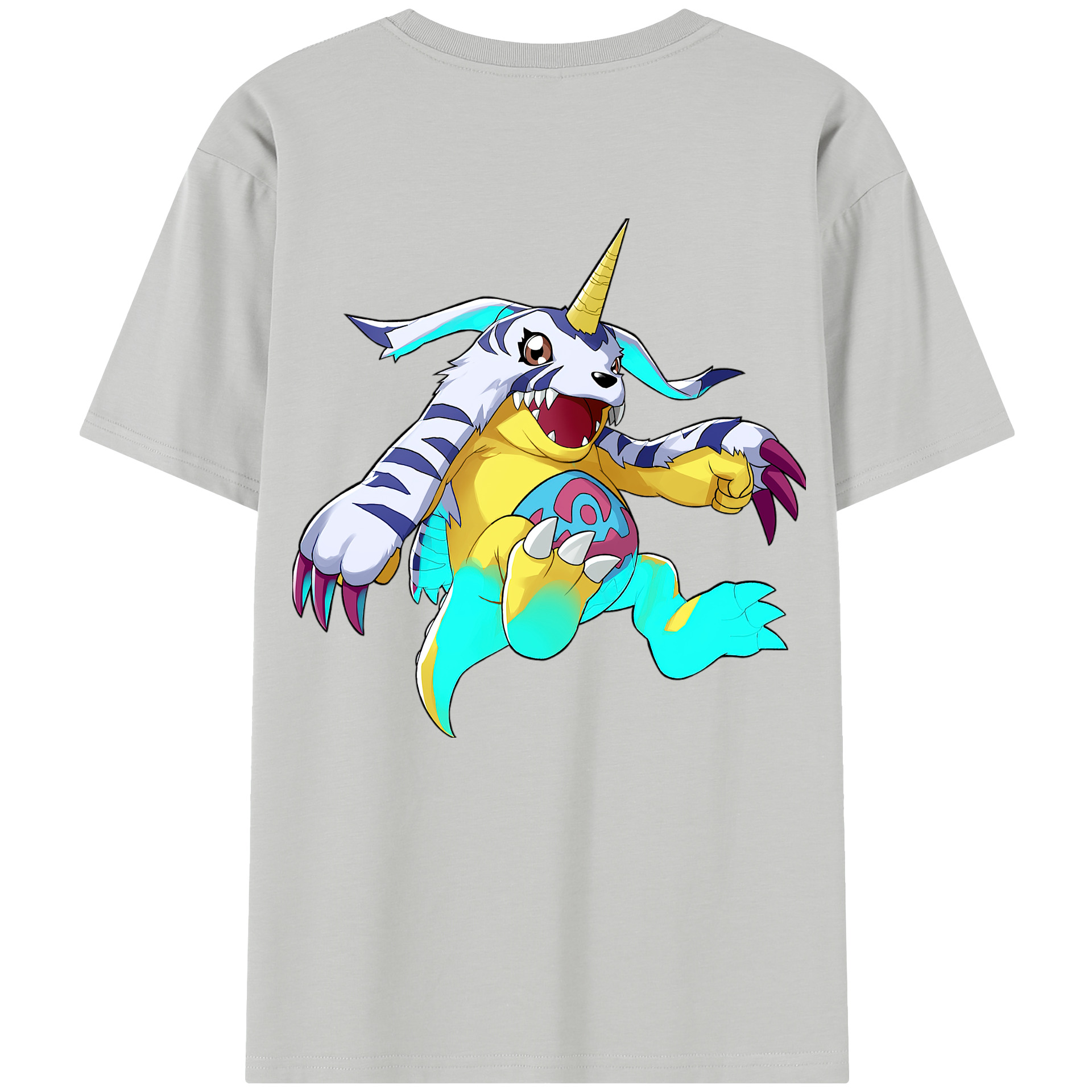 （画像用） Digimon デジタルモンスター/デジモン 綿100％半袖Tシャツ（背面プリント）