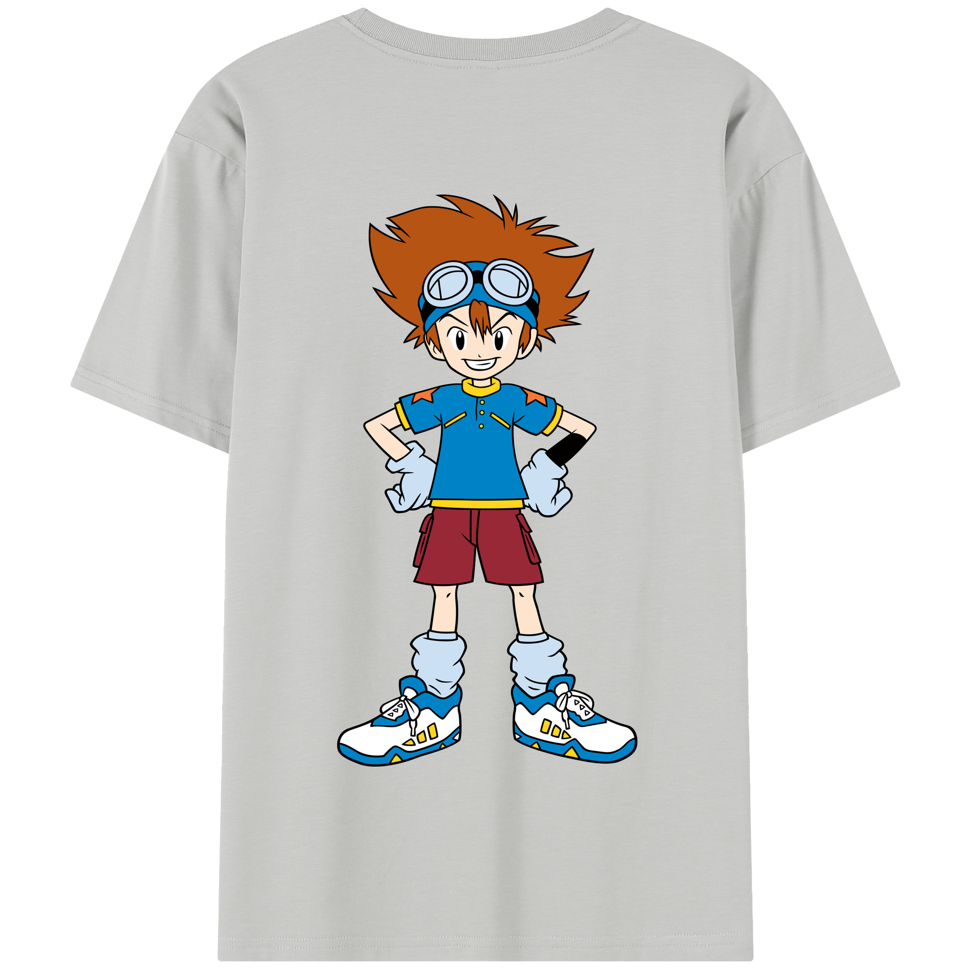 （画像用） Digimon デジタルモンスター/デジモン 綿100％半袖Tシャツ（背面プリント）