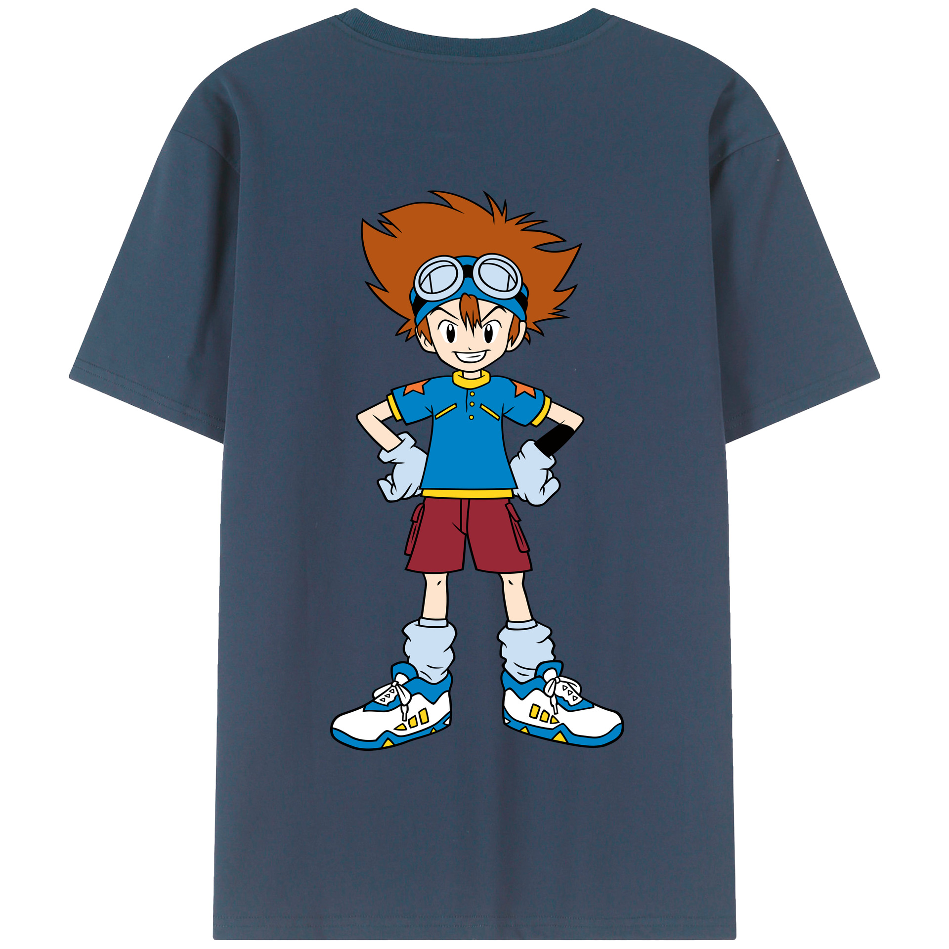 （画像用） Digimon デジタルモンスター/デジモン 綿100％半袖Tシャツ（背面プリント）
