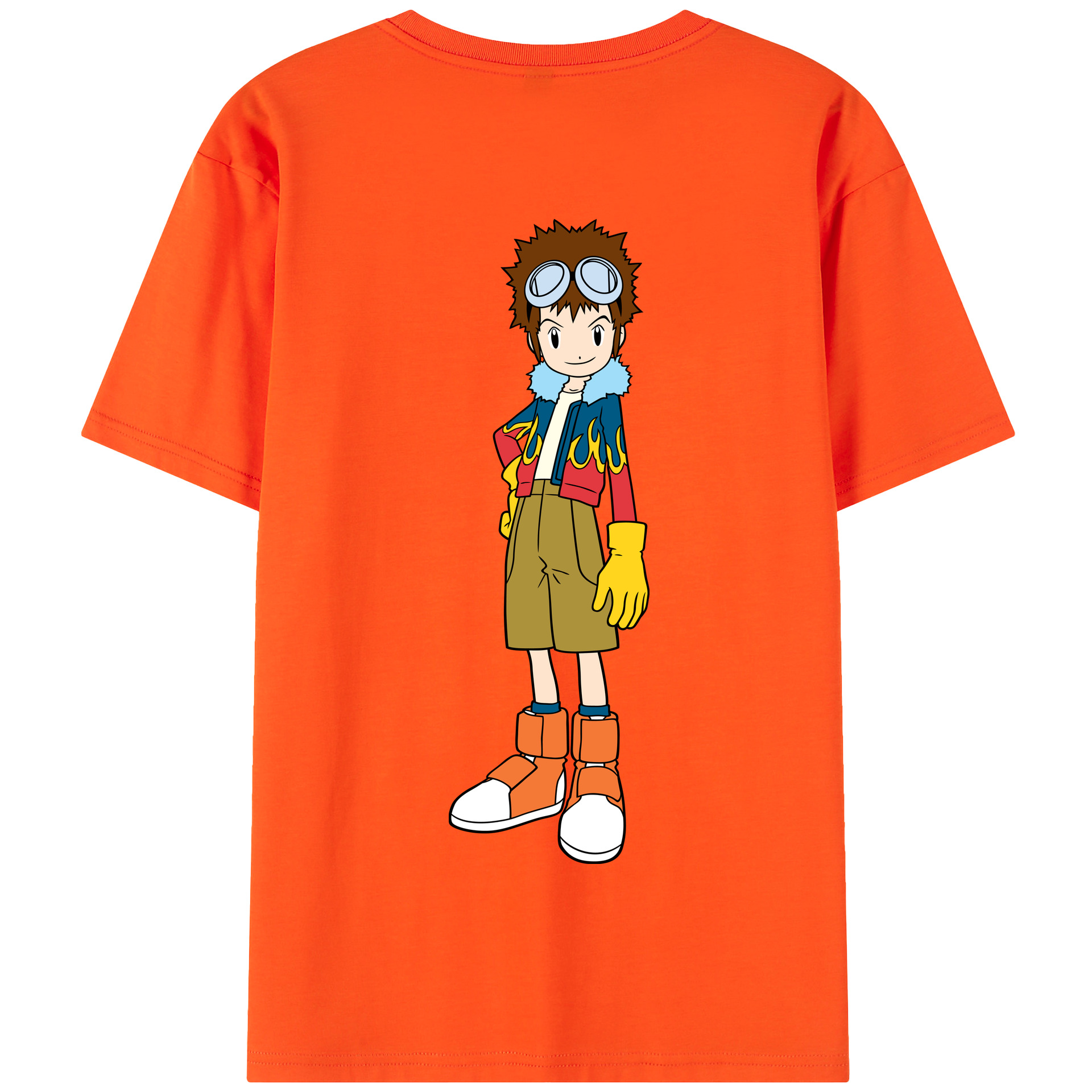 （画像用） Digimon デジタルモンスター/デジモン 綿100％半袖Tシャツ（背面プリント）
