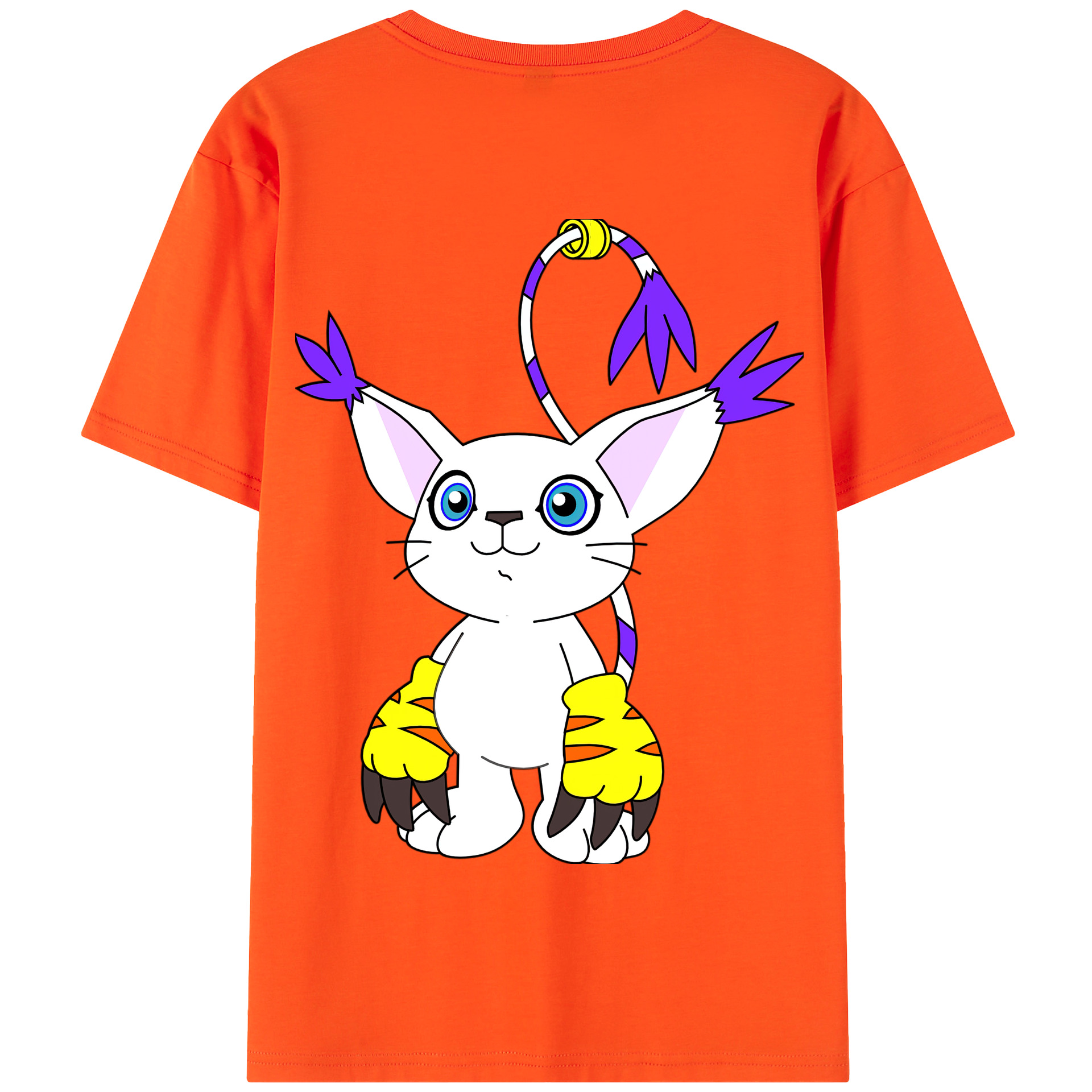 （画像用） Digimon デジタルモンスター/デジモン 綿100％半袖Tシャツ（背面プリント）