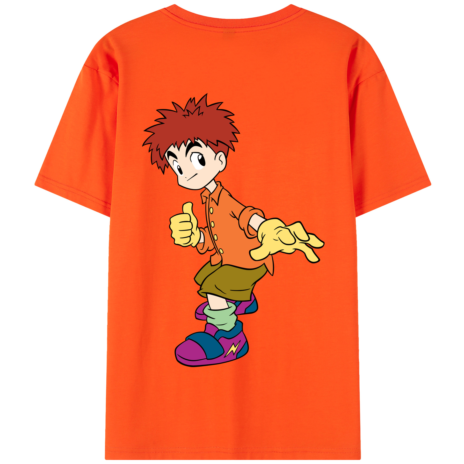 （画像用） Digimon デジタルモンスター/デジモン 綿100％半袖Tシャツ（背面プリント）