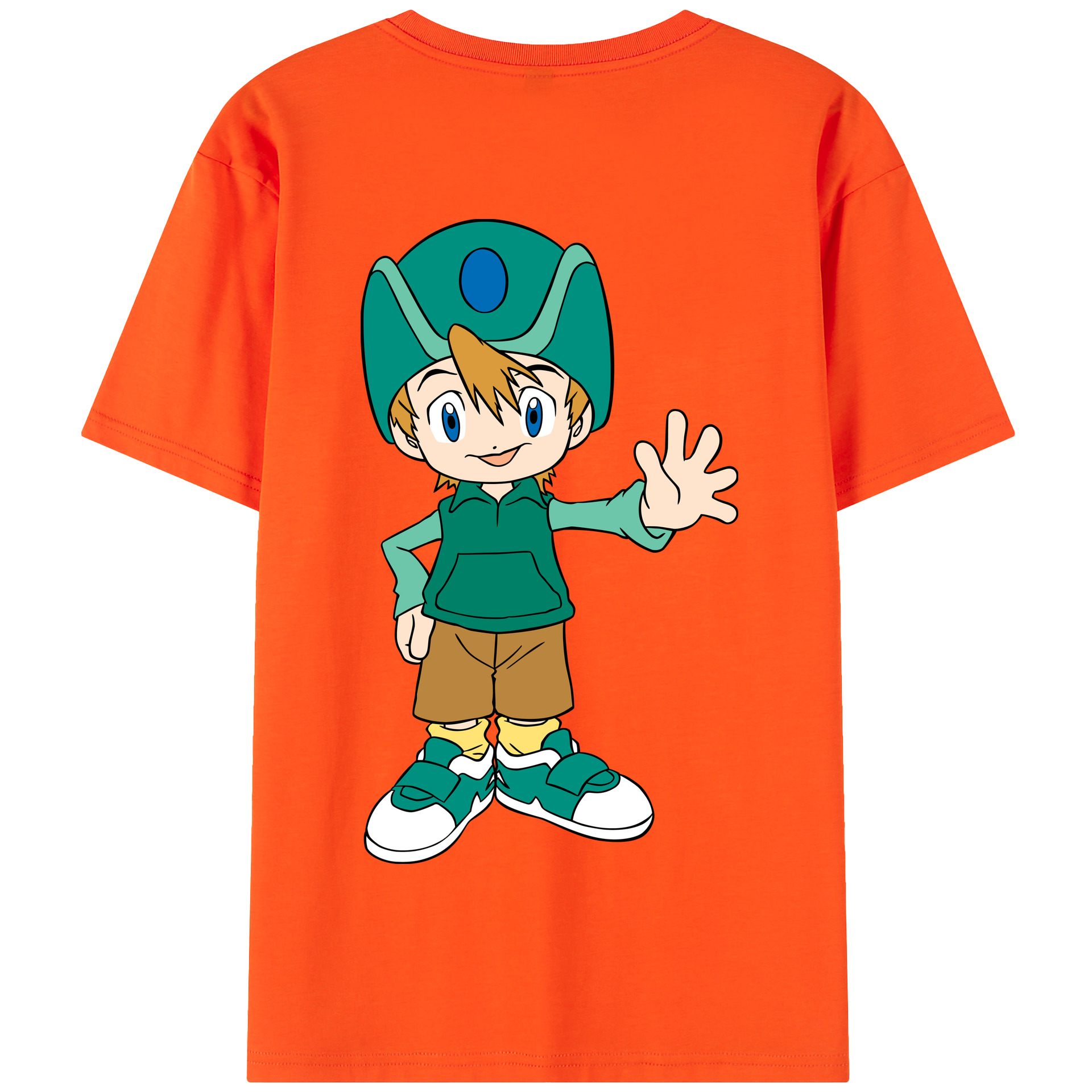 （画像用） Digimon デジタルモンスター/デジモン 綿100％半袖Tシャツ（背面プリント）