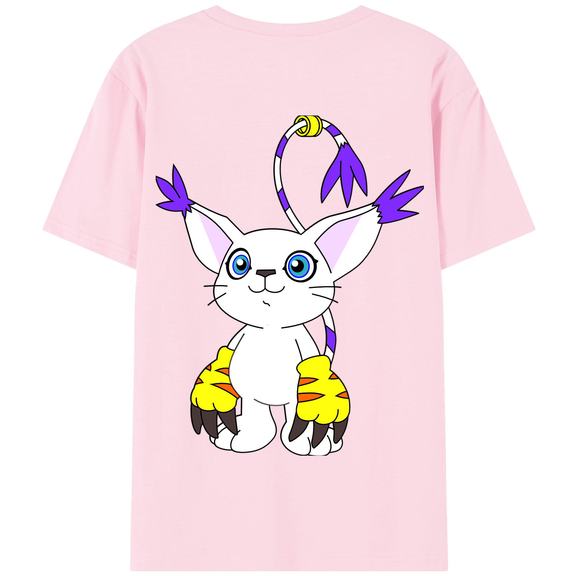 （画像用） Digimon デジタルモンスター/デジモン 綿100％半袖Tシャツ（背面プリント）