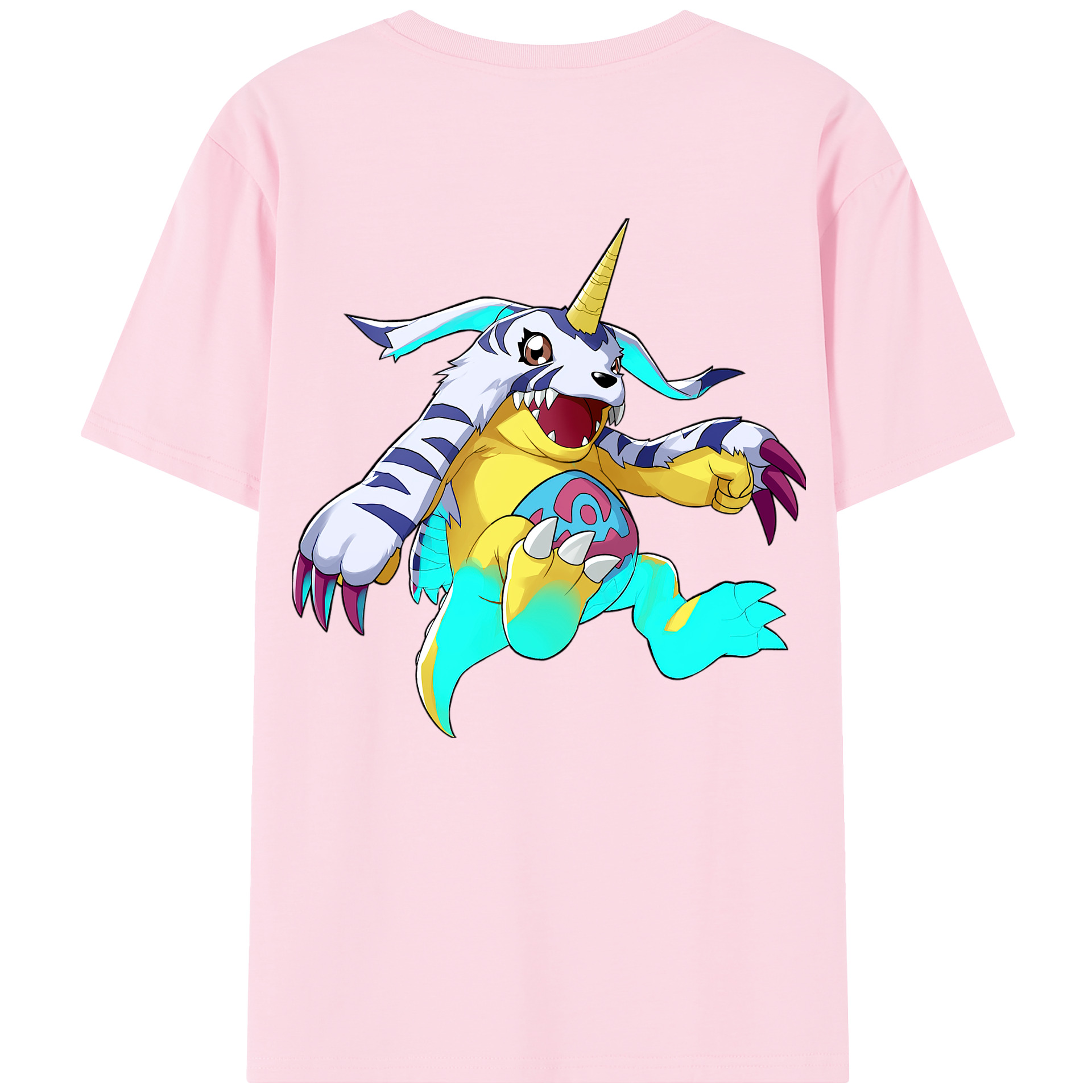 （画像用） Digimon デジタルモンスター/デジモン 綿100％半袖Tシャツ（背面プリント）