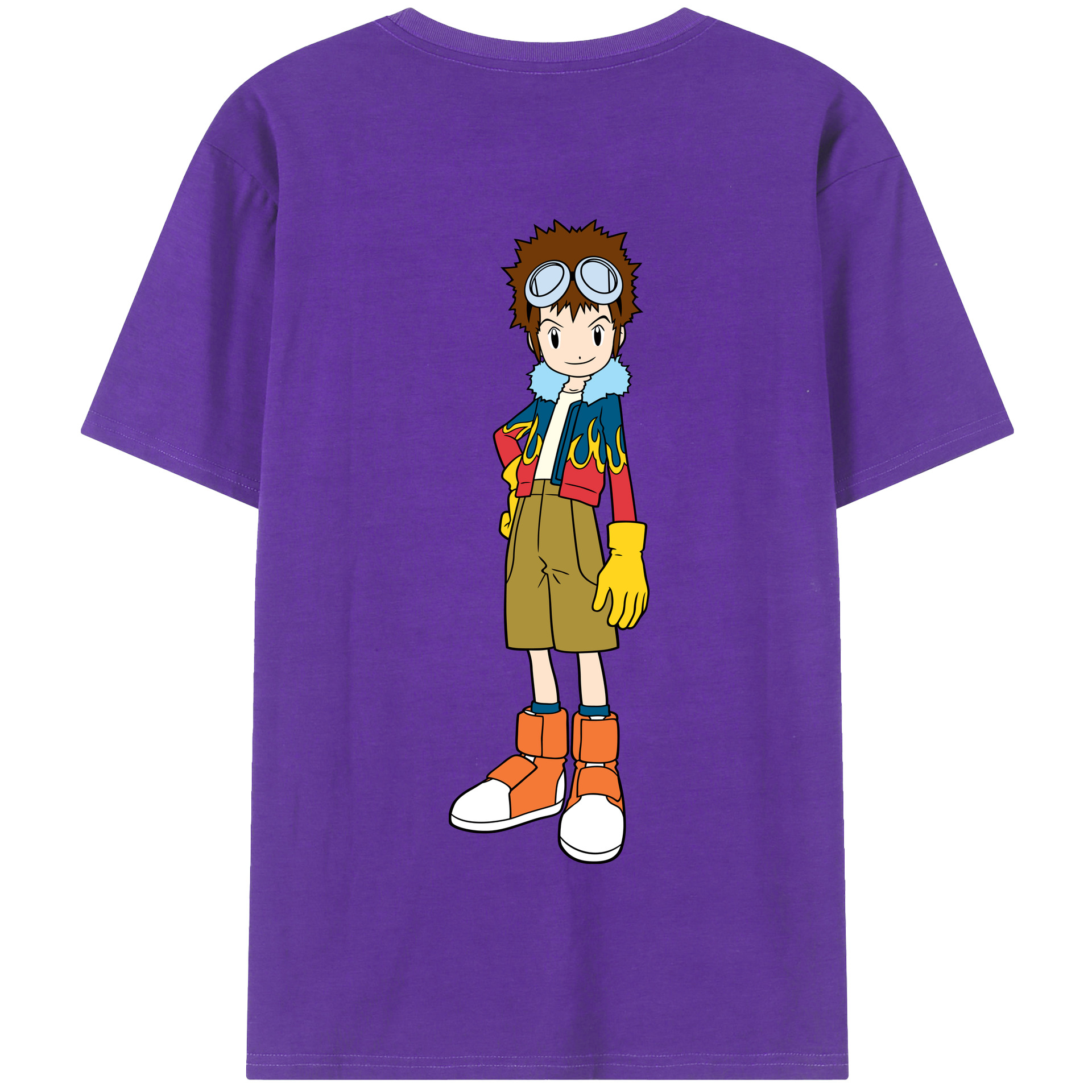 （画像用） Digimon デジタルモンスター/デジモン 綿100％半袖Tシャツ（背面プリント）