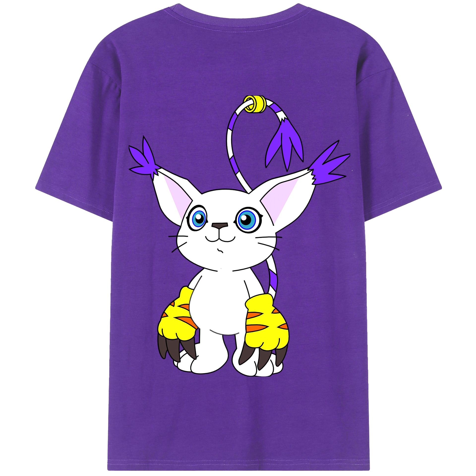 （画像用） Digimon デジタルモンスター/デジモン 綿100％半袖Tシャツ（背面プリント）