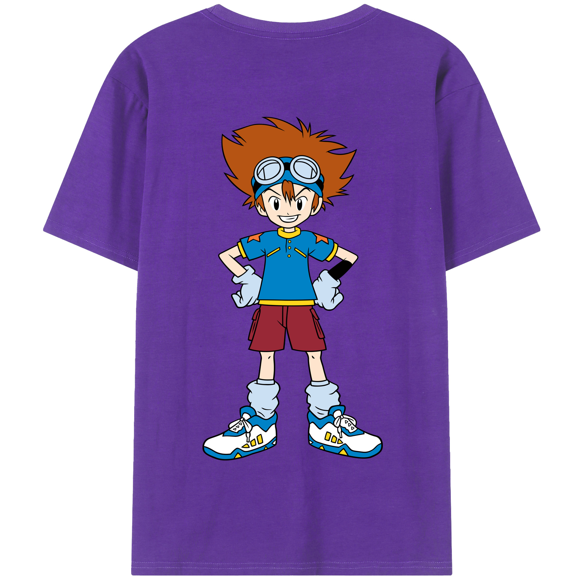 （画像用） Digimon デジタルモンスター/デジモン 綿100％半袖Tシャツ（背面プリント）