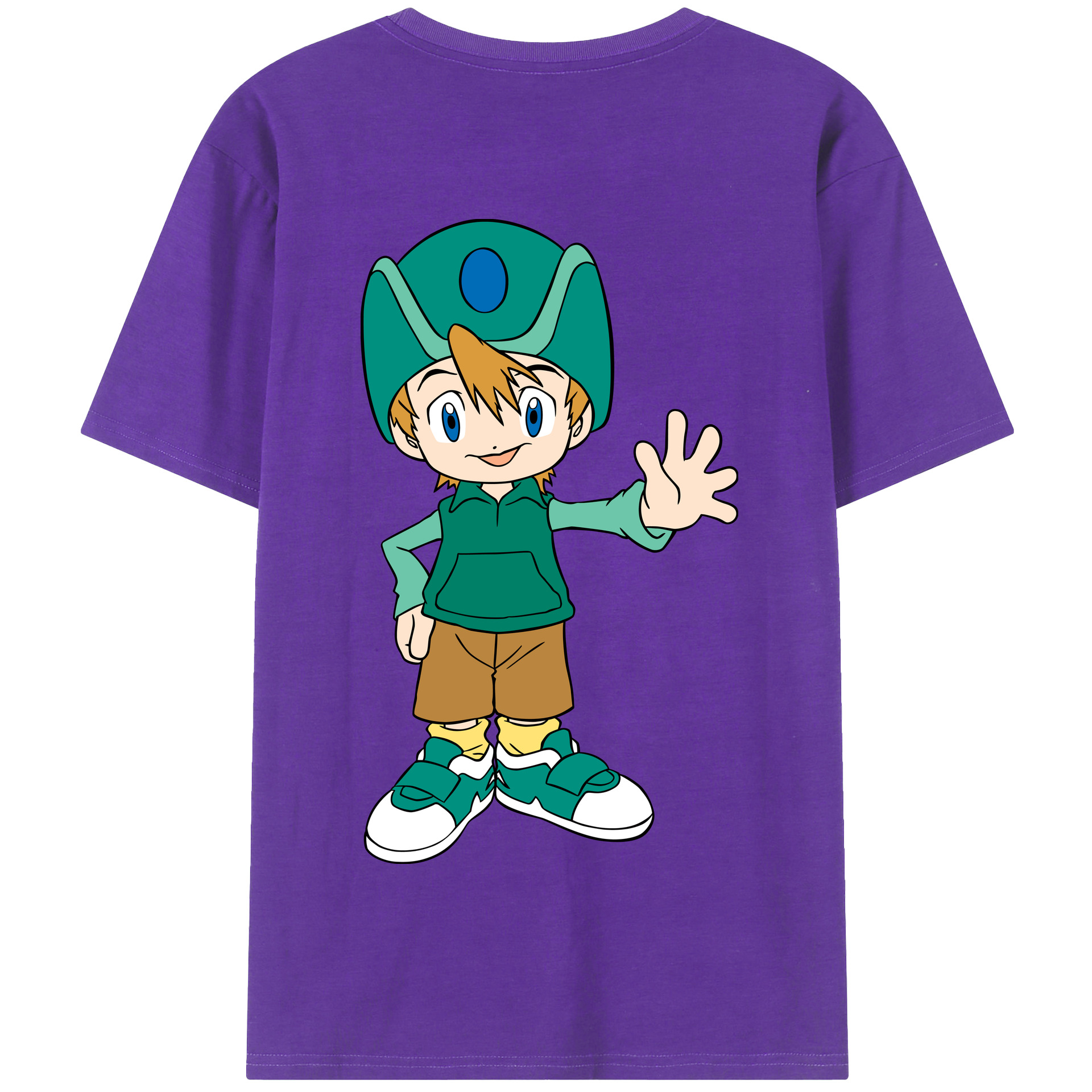 （画像用） Digimon デジタルモンスター/デジモン 綿100％半袖Tシャツ（背面プリント）