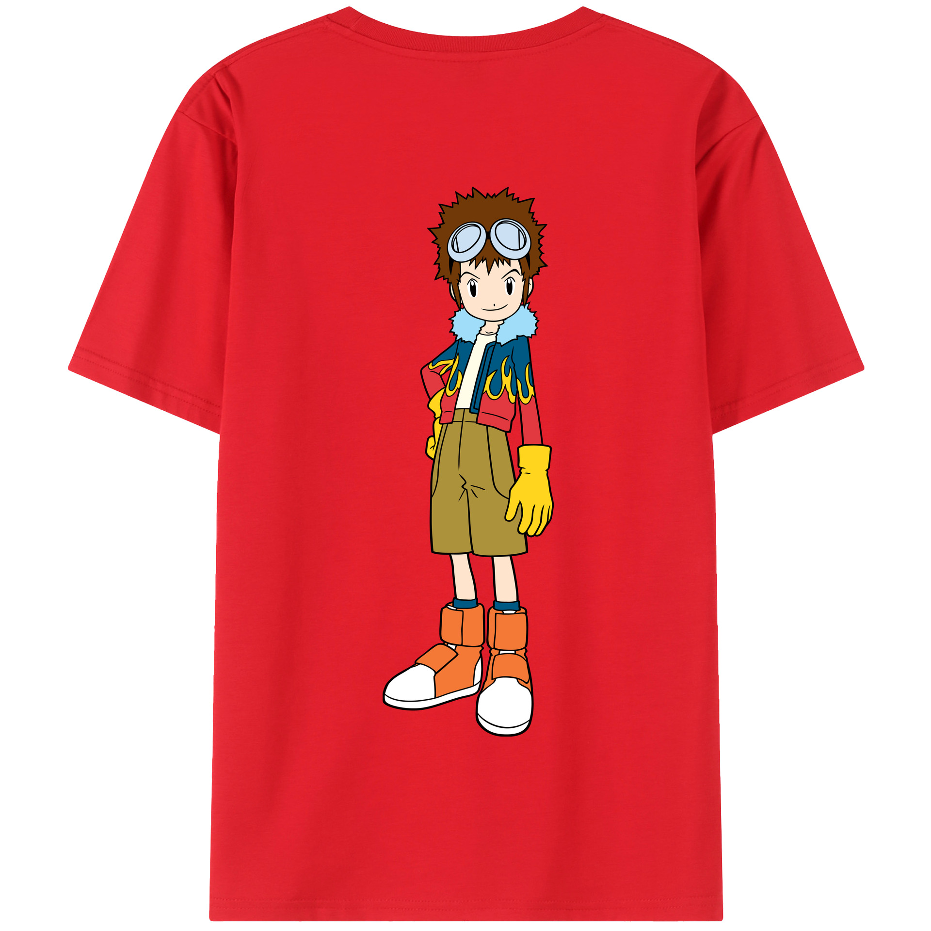 （画像用） Digimon デジタルモンスター/デジモン 綿100％半袖Tシャツ（背面プリント）