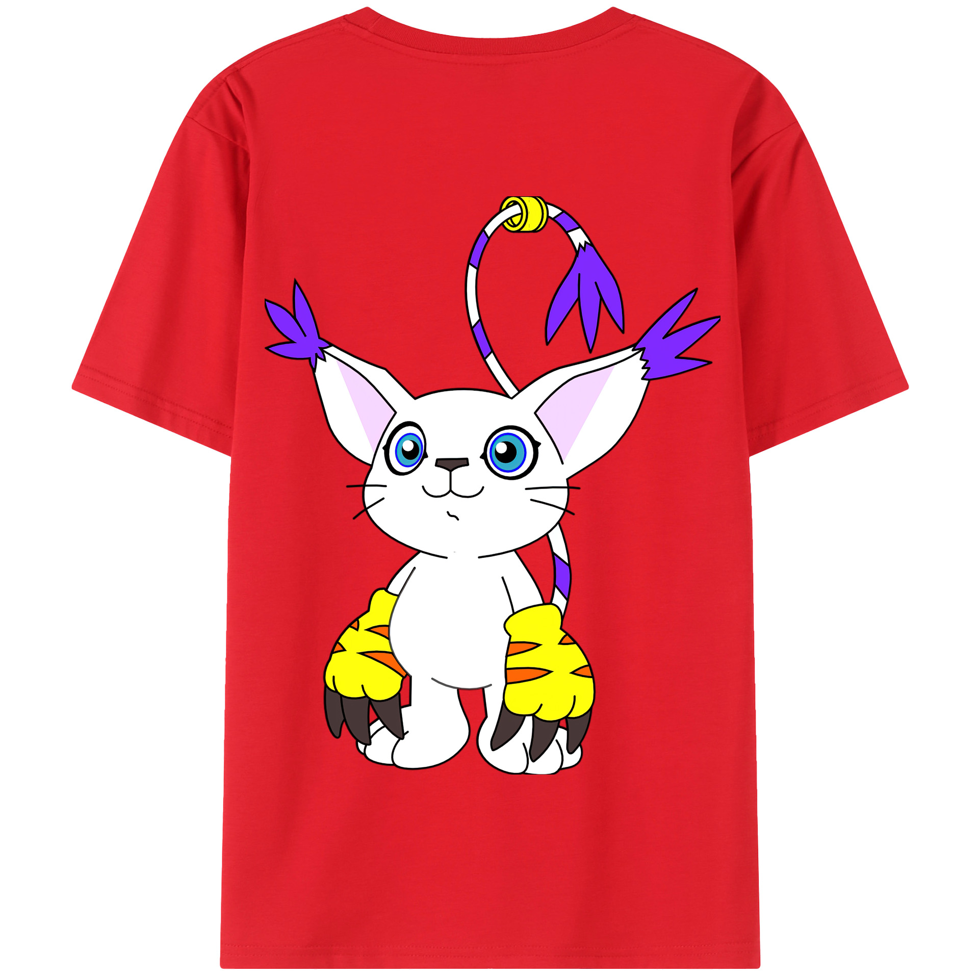 （画像用） Digimon デジタルモンスター/デジモン 綿100％半袖Tシャツ（背面プリント）
