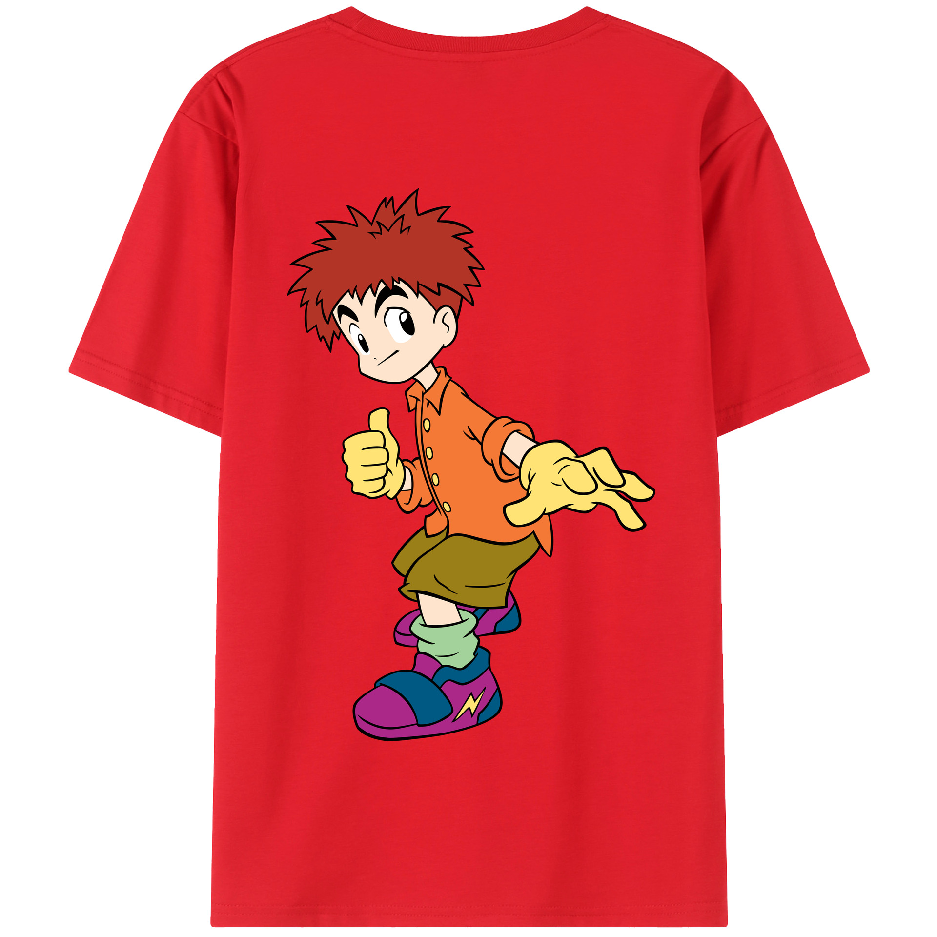 （画像用） Digimon デジタルモンスター/デジモン 綿100％半袖Tシャツ（背面プリント）