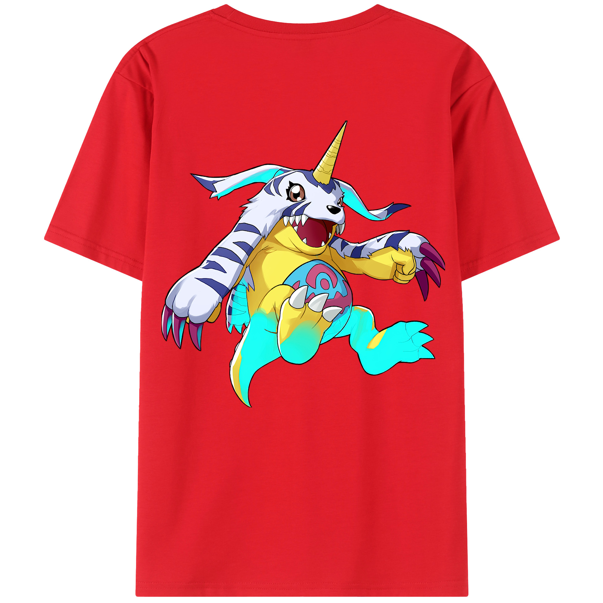 （画像用） Digimon デジタルモンスター/デジモン 綿100％半袖Tシャツ（背面プリント）