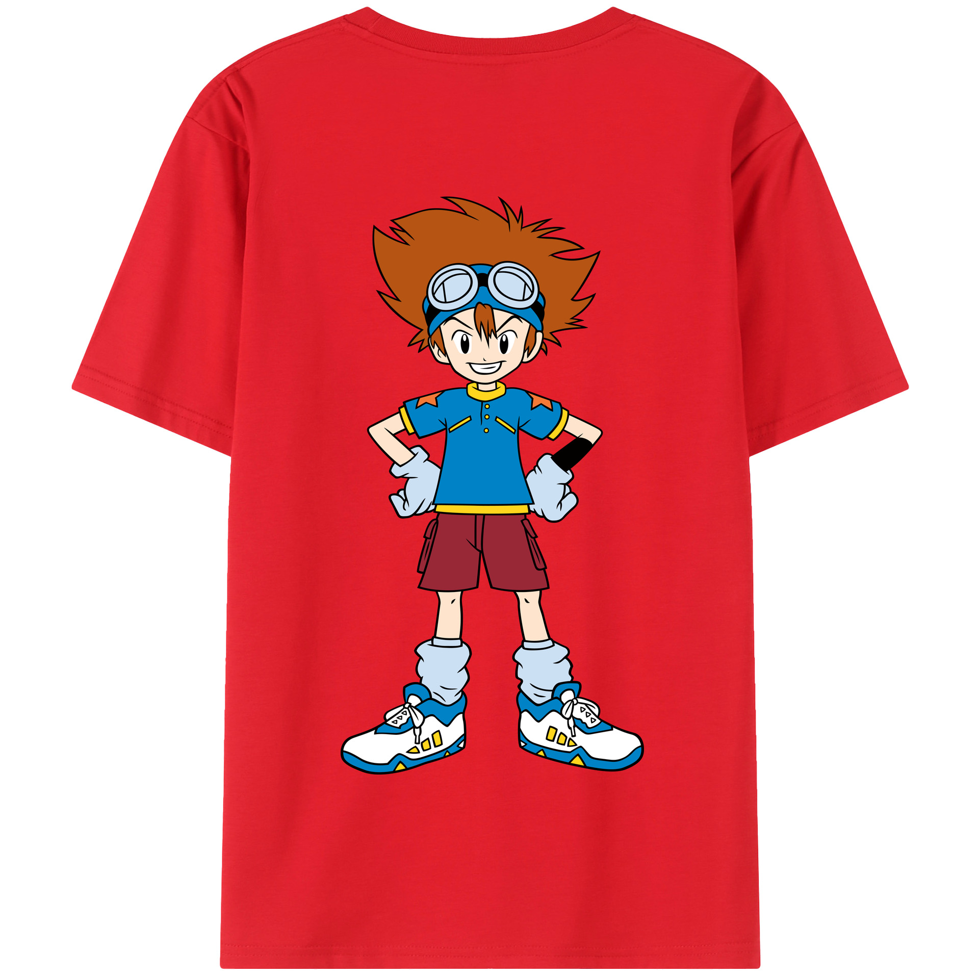 （画像用） Digimon デジタルモンスター/デジモン 綿100％半袖Tシャツ（背面プリント）