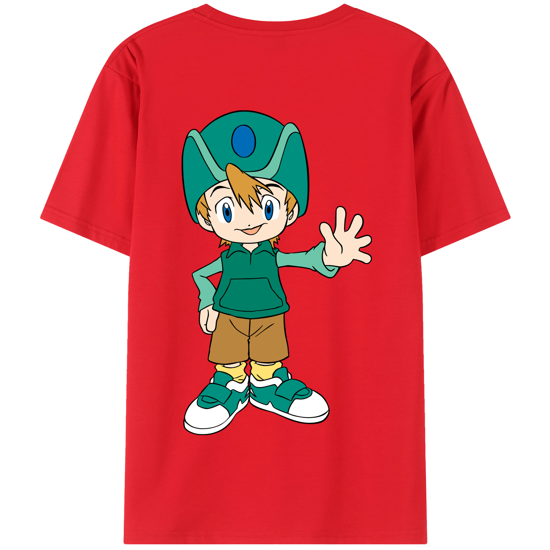 （画像用） Digimon デジタルモンスター/デジモン 綿100％半袖Tシャツ（背面プリント）