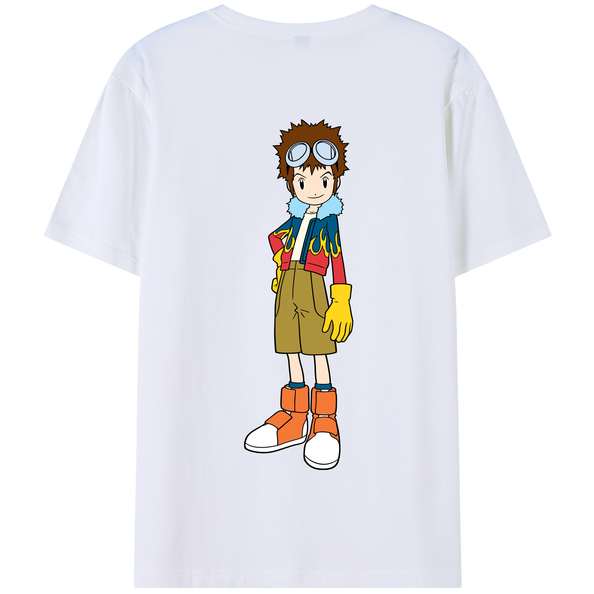 （画像用） Digimon デジタルモンスター/デジモン 綿100％半袖Tシャツ（背面プリント）