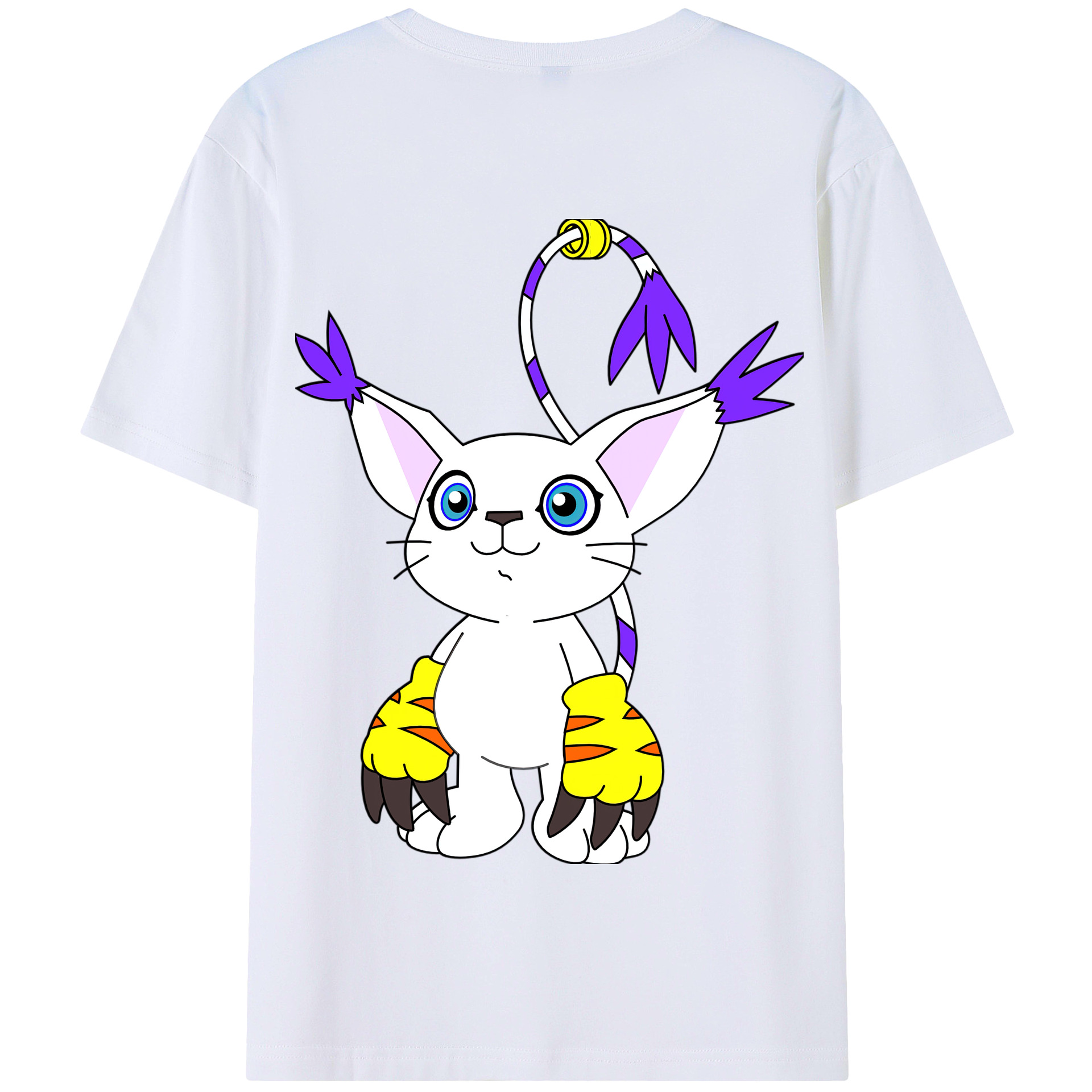 （画像用） Digimon デジタルモンスター/デジモン 綿100％半袖Tシャツ（背面プリント）