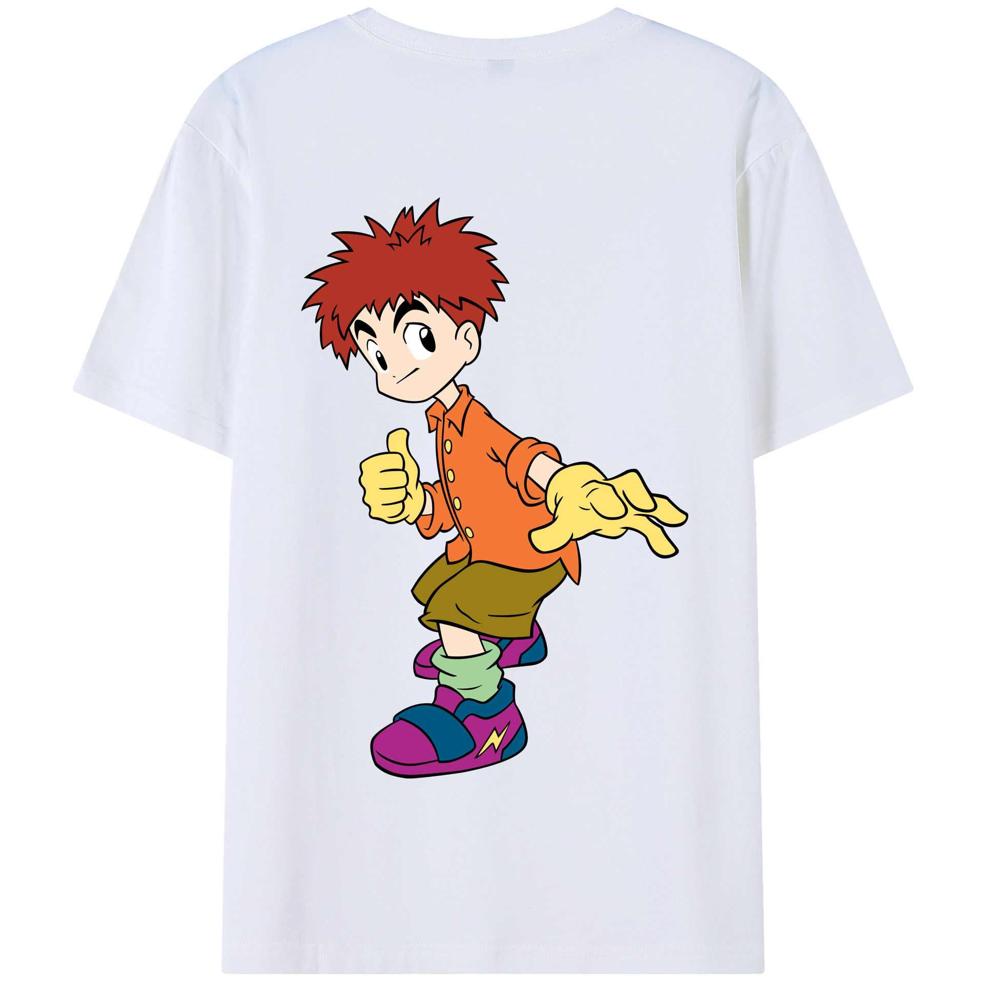 （画像用） Digimon デジタルモンスター/デジモン 綿100％半袖Tシャツ（背面プリント）