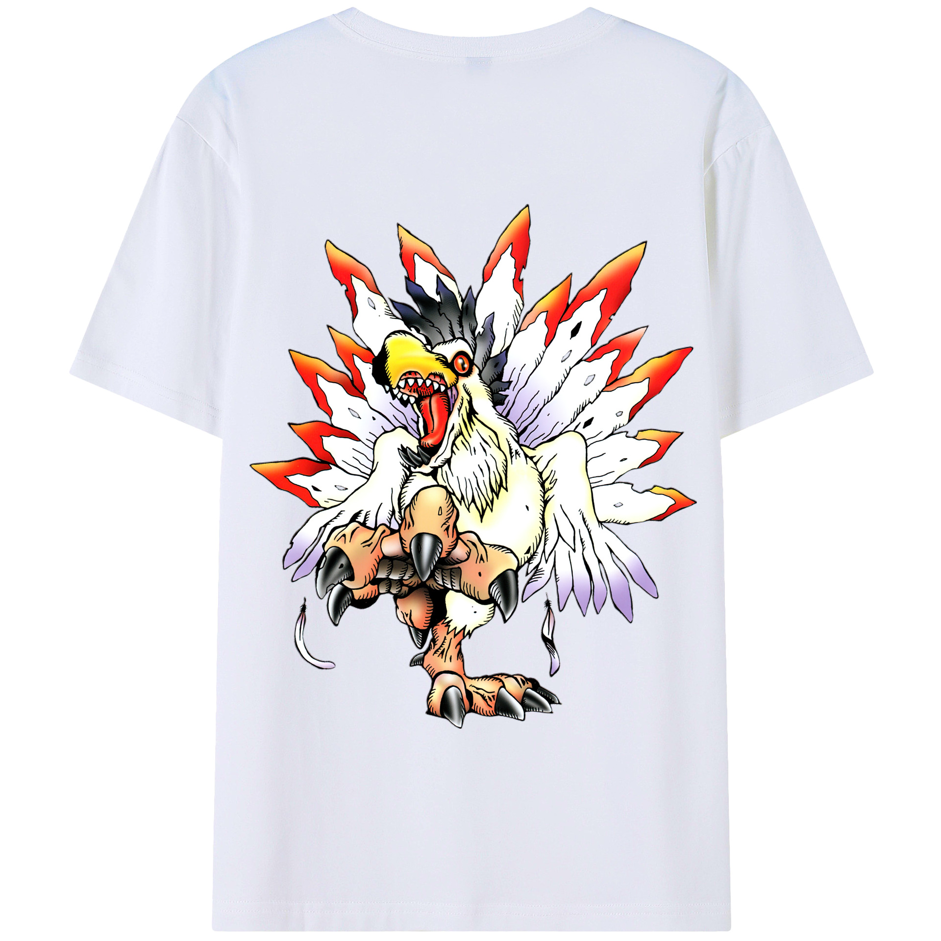 （画像用） Digimon デジタルモンスター/デジモン 綿100％半袖Tシャツ（背面プリント）