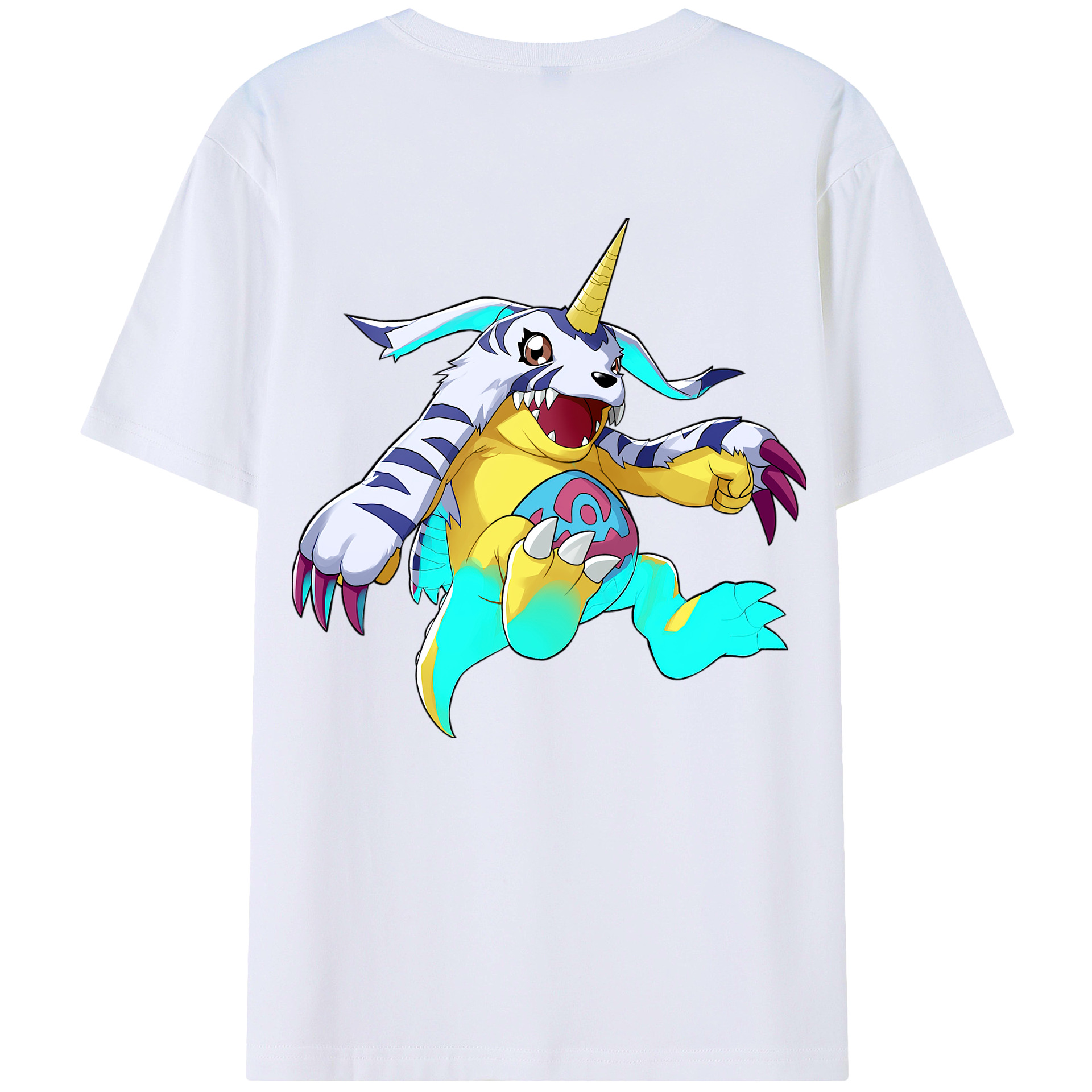 （画像用） Digimon デジタルモンスター/デジモン 綿100％半袖Tシャツ（背面プリント）