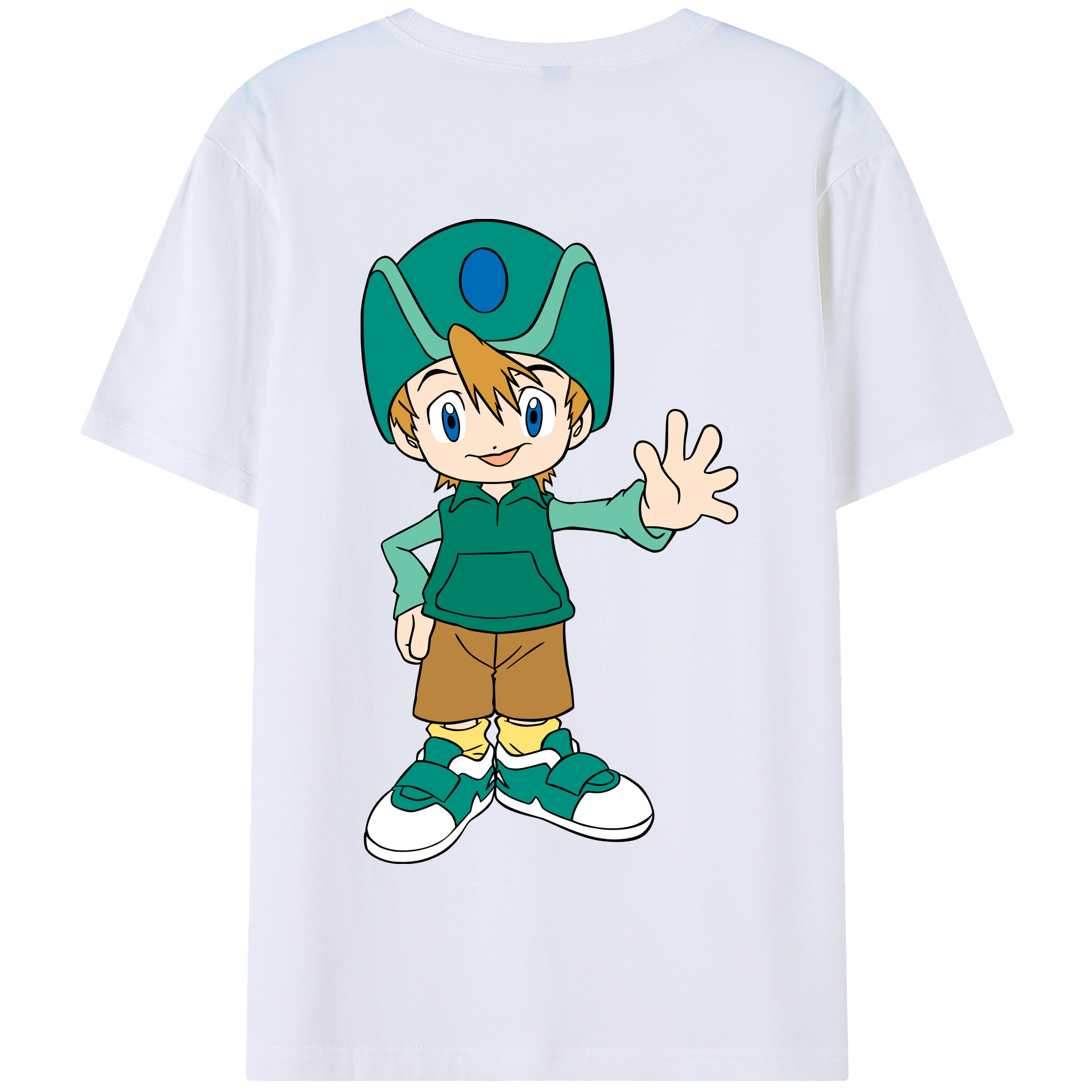 （画像用） Digimon デジタルモンスター/デジモン 綿100％半袖Tシャツ（背面プリント）