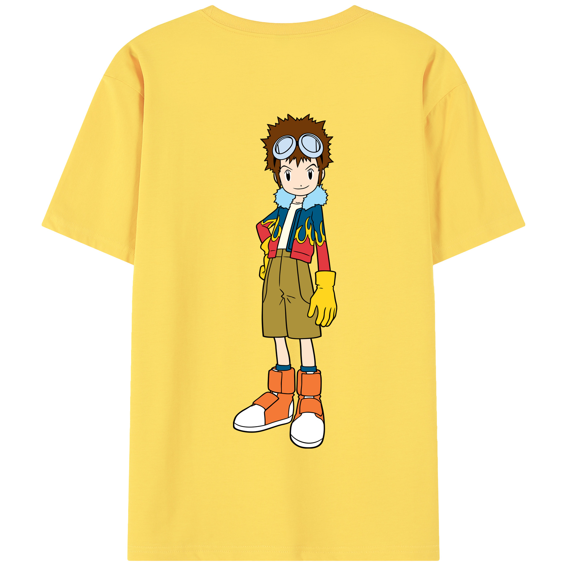（画像用） Digimon デジタルモンスター/デジモン 綿100％半袖Tシャツ（背面プリント）