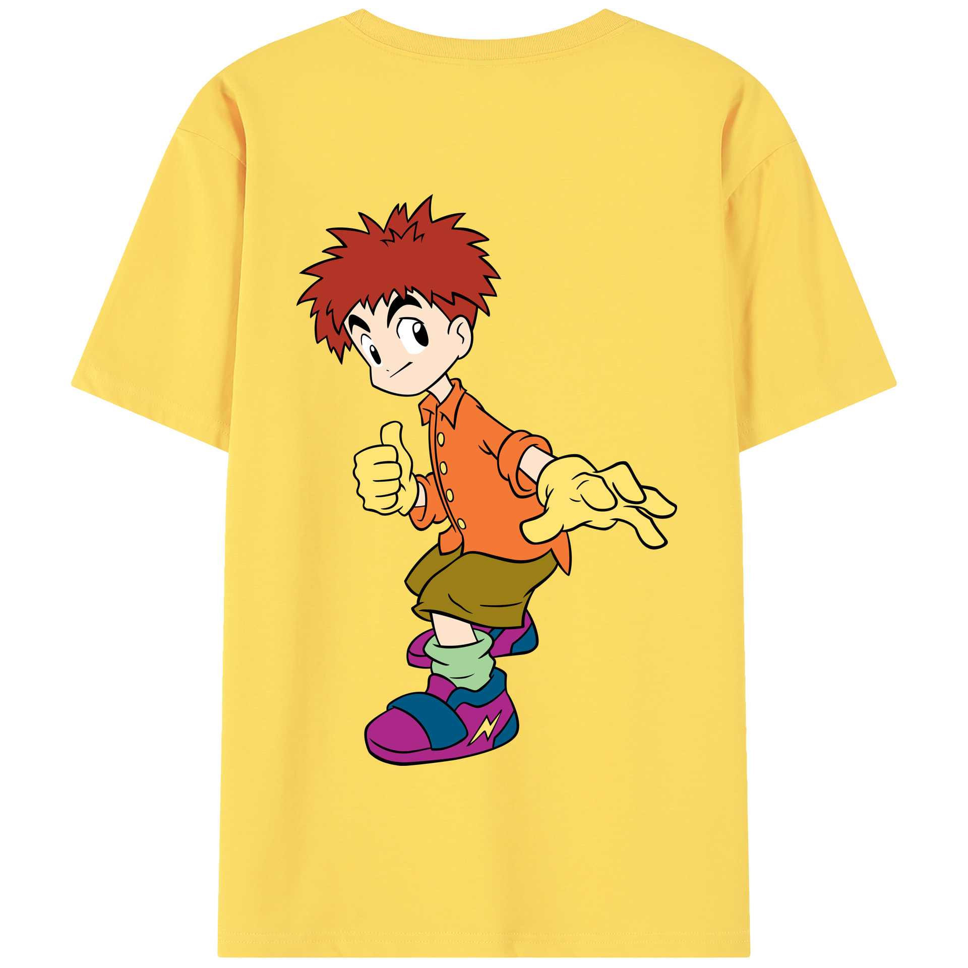 （画像用） Digimon デジタルモンスター/デジモン 綿100％半袖Tシャツ（背面プリント）