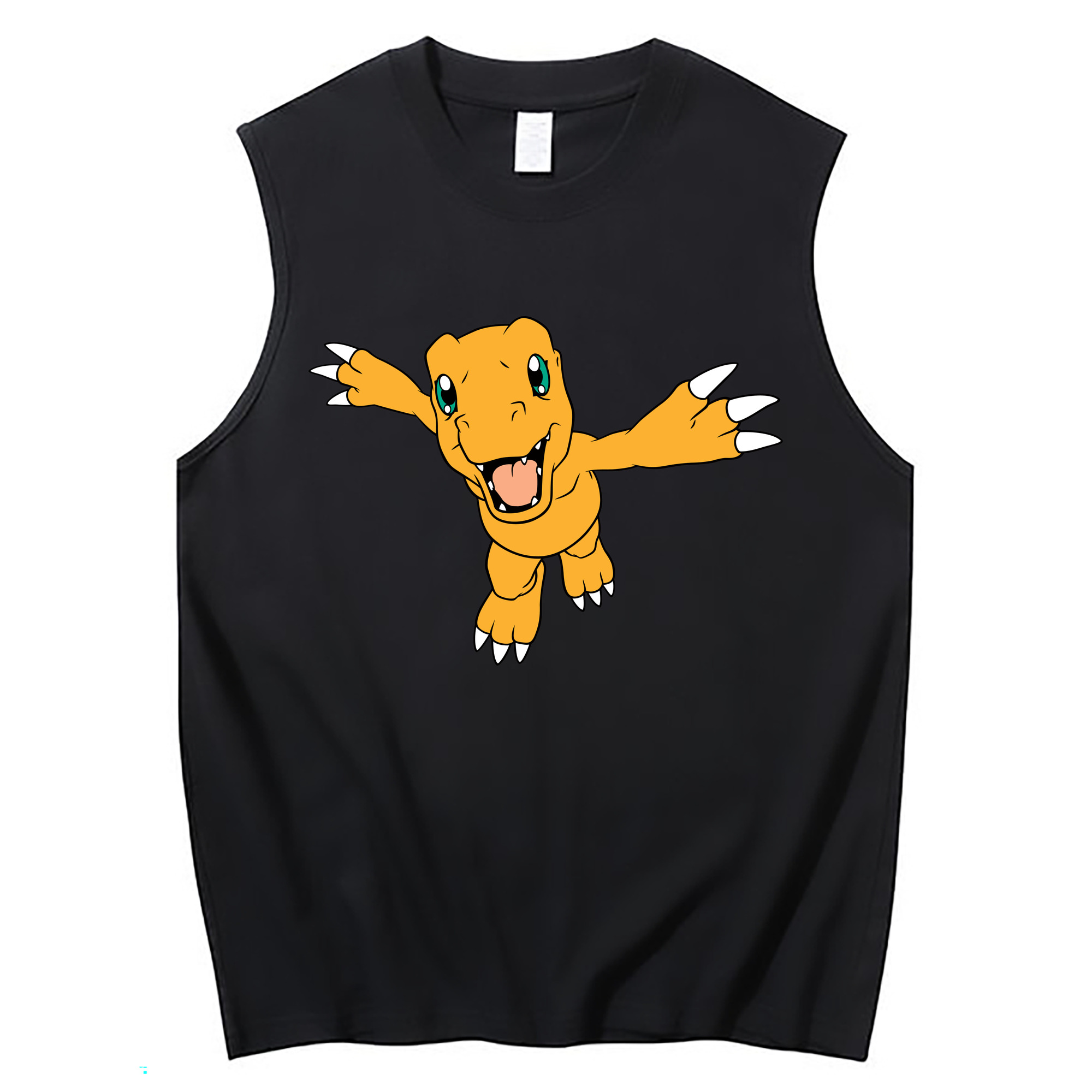 （画像用） Digimon デジタルモンスター/デジモン コットン100％タンクトップ（フロントプリント）