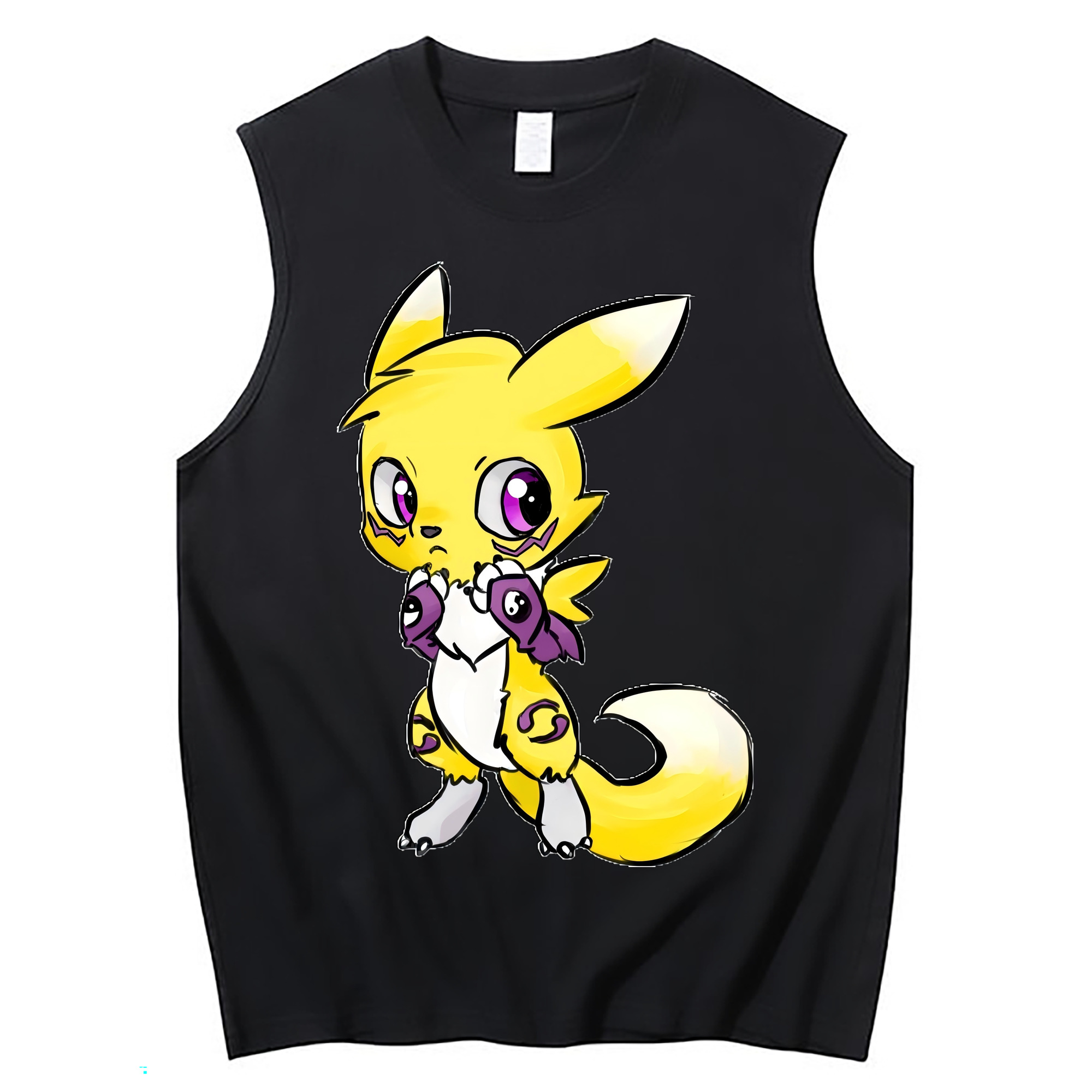 （画像用） Digimon デジタルモンスター/デジモン コットン100％タンクトップ（フロントプリント）