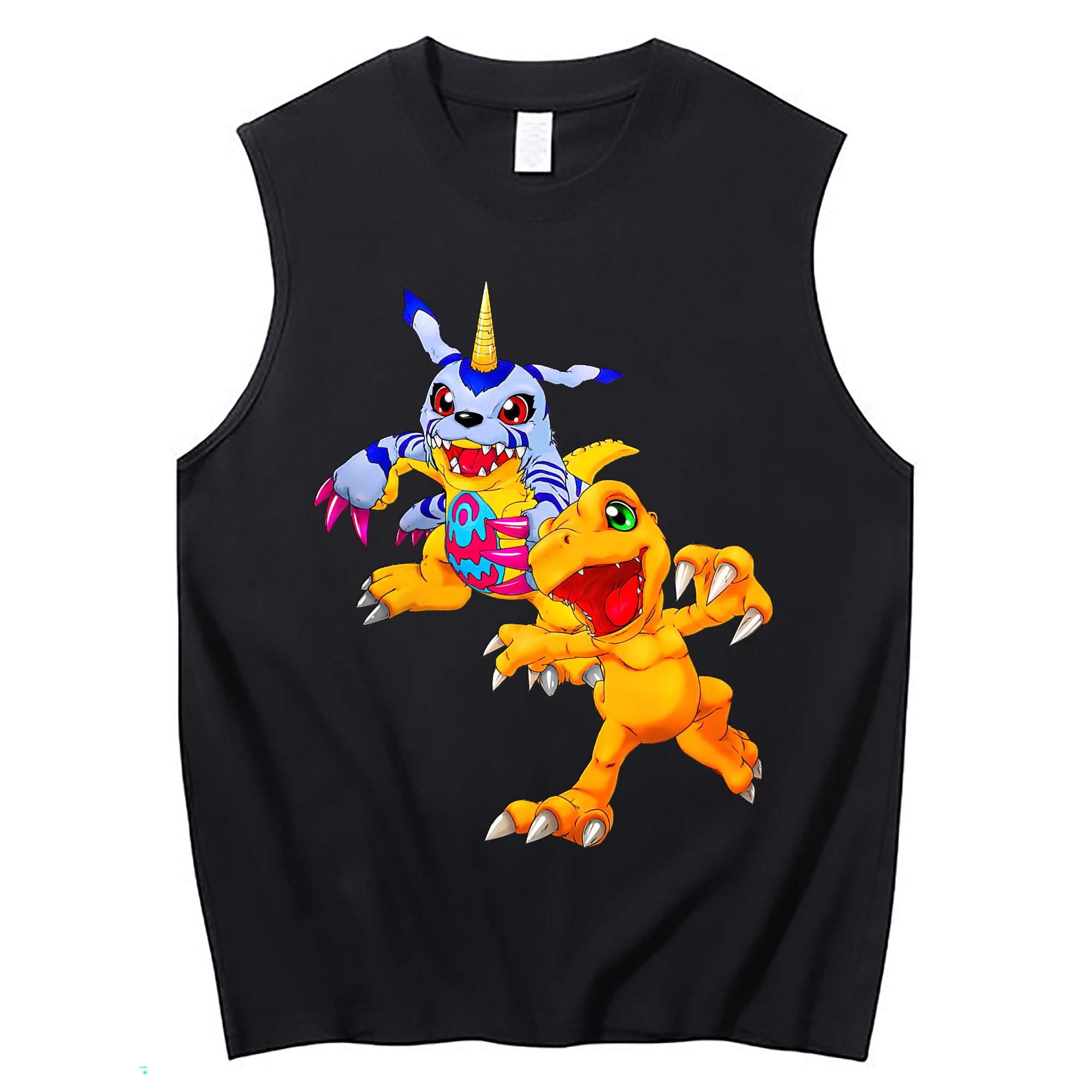（画像用） Digimon デジタルモンスター/デジモン コットン100％タンクトップ（フロントプリント）
