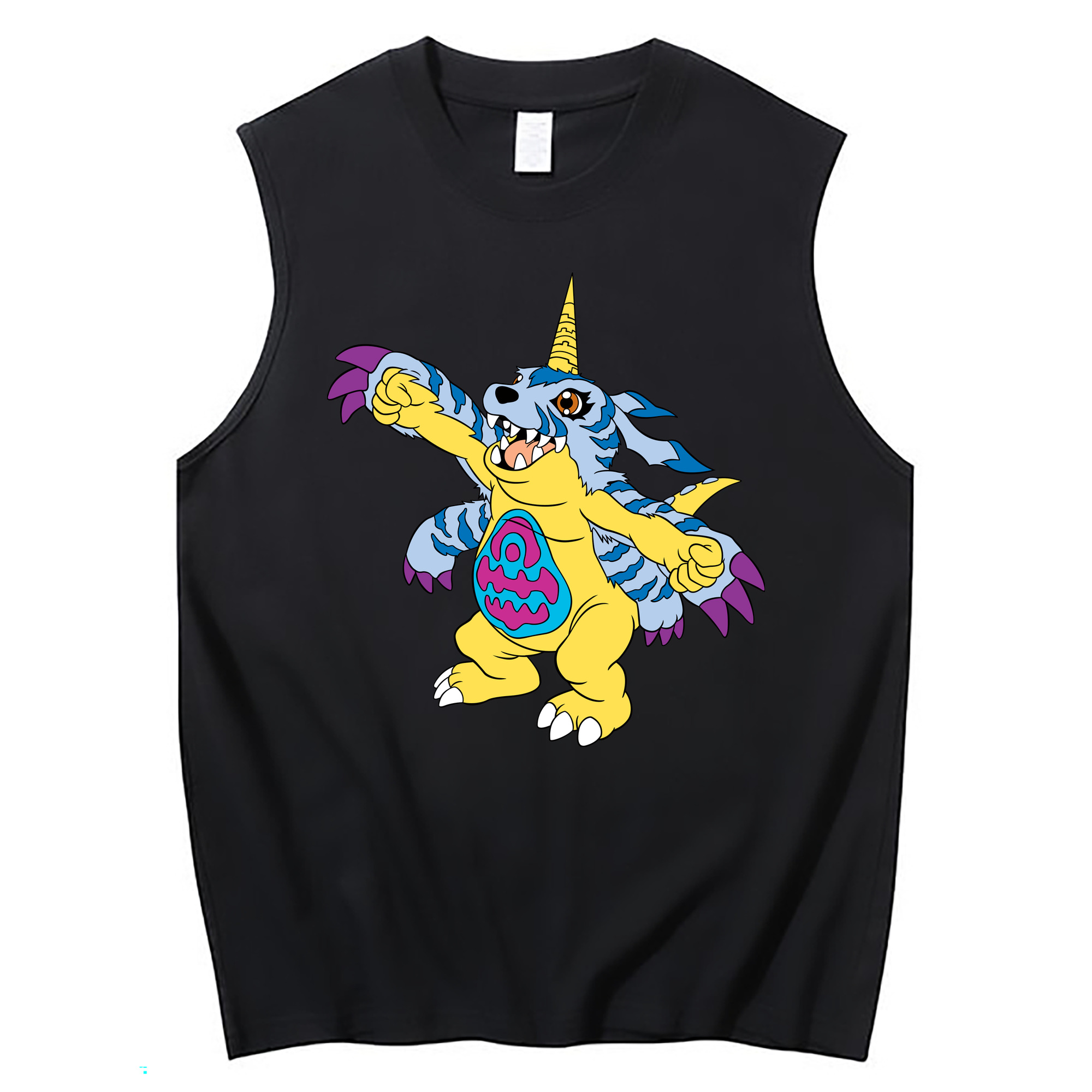 （画像用） Digimon デジタルモンスター/デジモン コットン100％タンクトップ（フロントプリント）