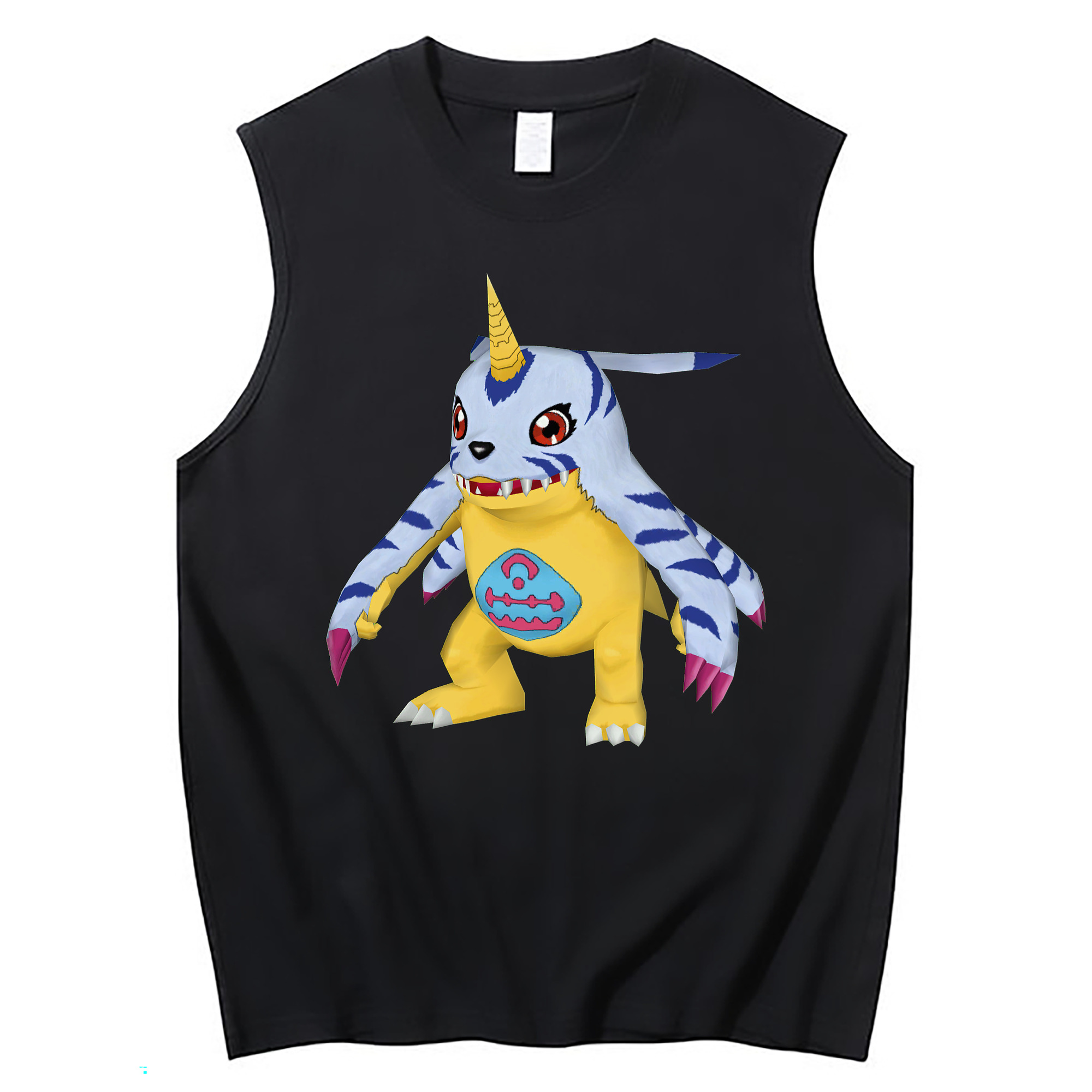 （画像用） Digimon デジタルモンスター/デジモン コットン100％タンクトップ（フロントプリント）
