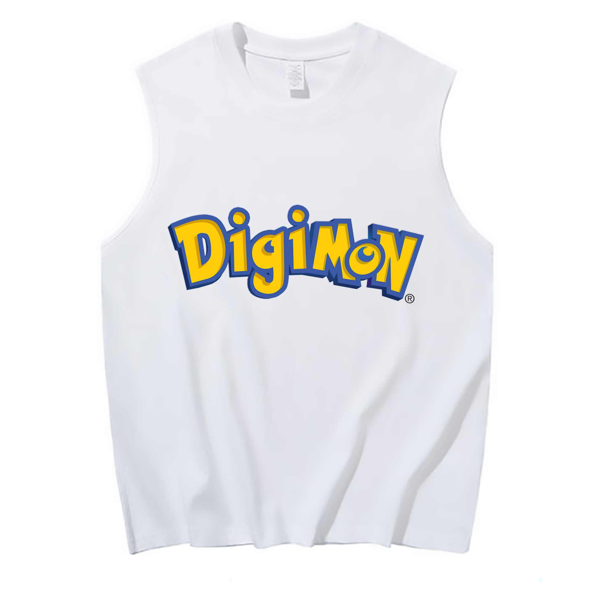 （画像用） Digimon デジタルモンスター/デジモン コットン100％タンクトップ（フロントプリント）