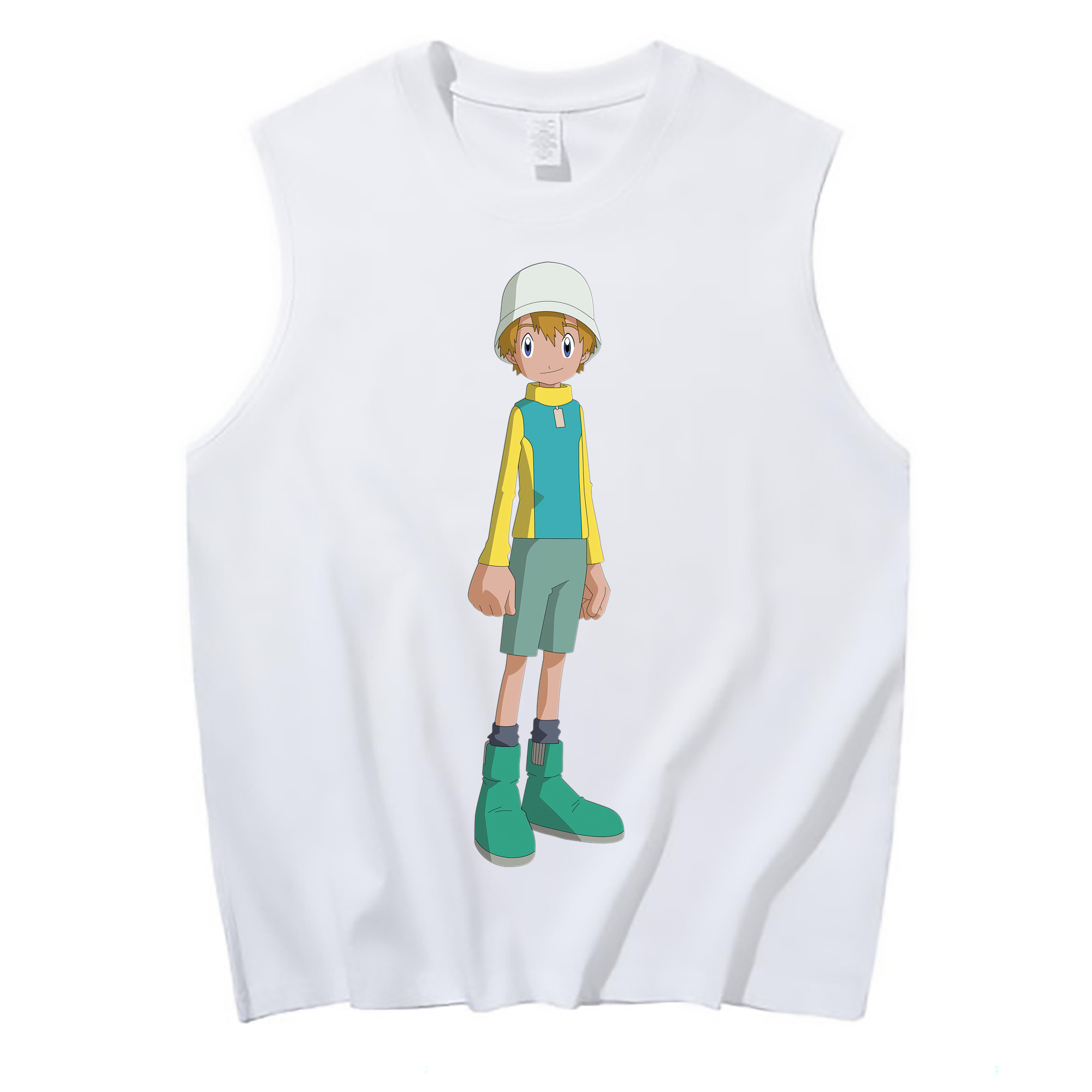 （画像用） Digimon デジタルモンスター/デジモン コットン100％タンクトップ（フロントプリント）